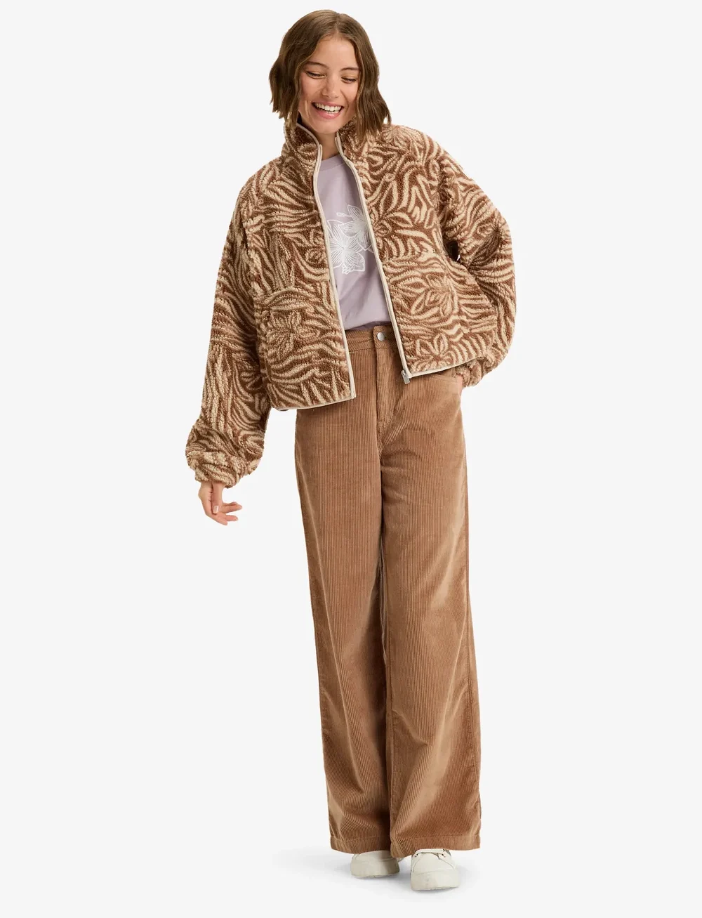 Roxy - BLURRY CLOUD PRINT - kampsunid ja vahekihid - parchment animal floral big - 4