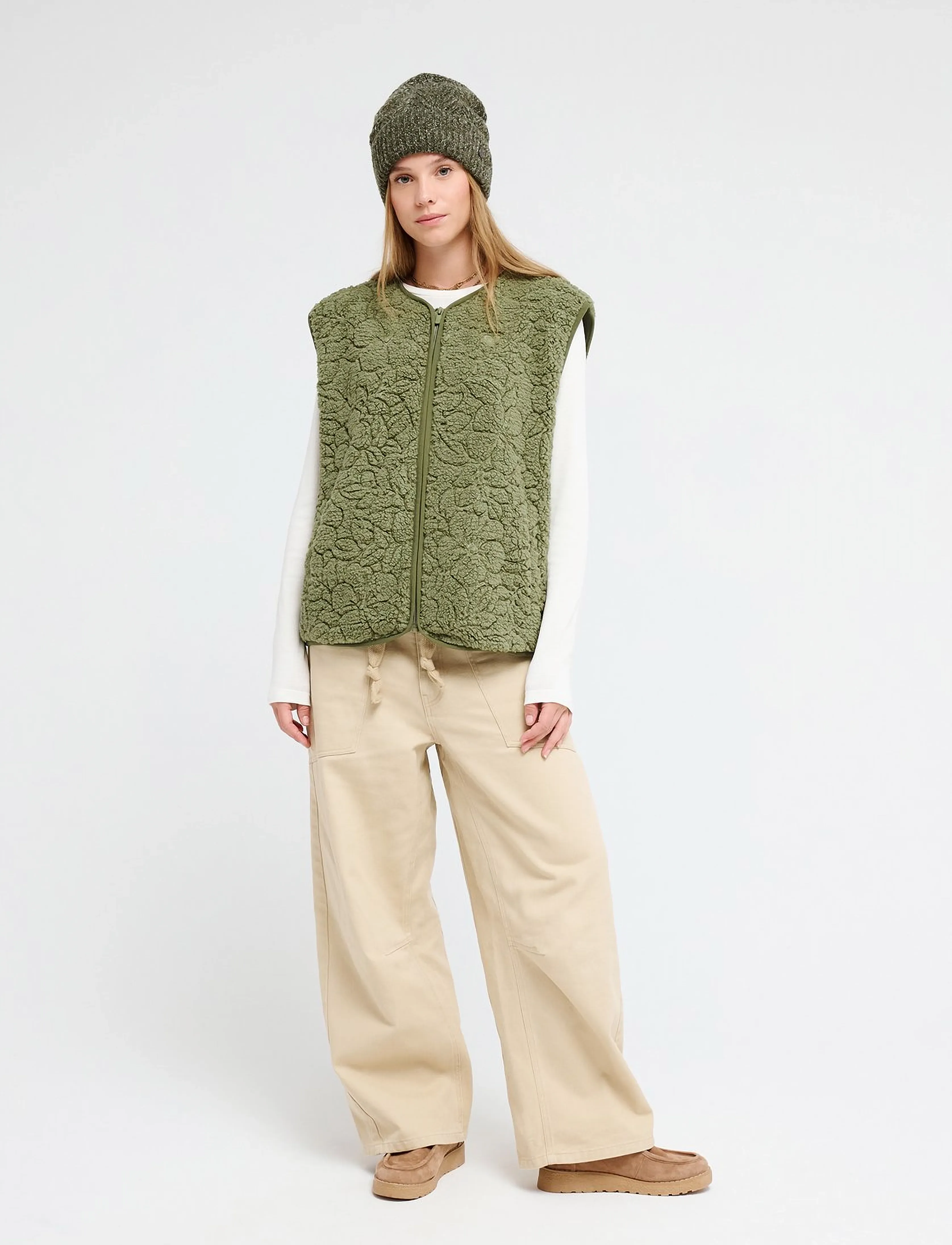 Roxy - BEST TOWN VEST - sügisene kokkuhoid - oil green outline mo - 4
