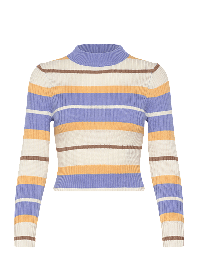 Roxy PLAYA MORNING SWEATER - Alussärgid - GRAPEMIST PLAYA MORNING STRIPE / blue