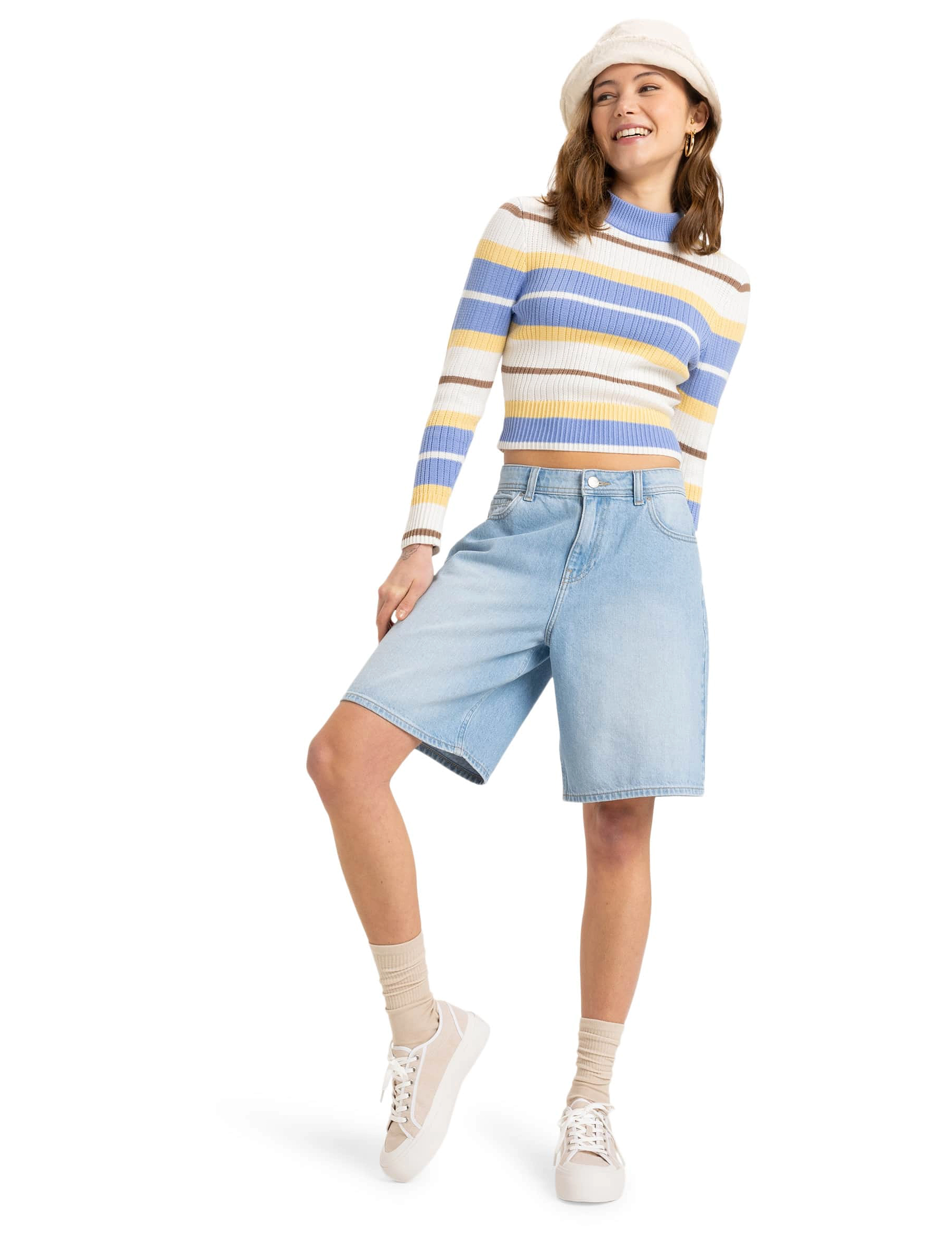 Roxy - PLAYA MORNING SWEATER - knitwear - grapemist playa morning stripe - 4