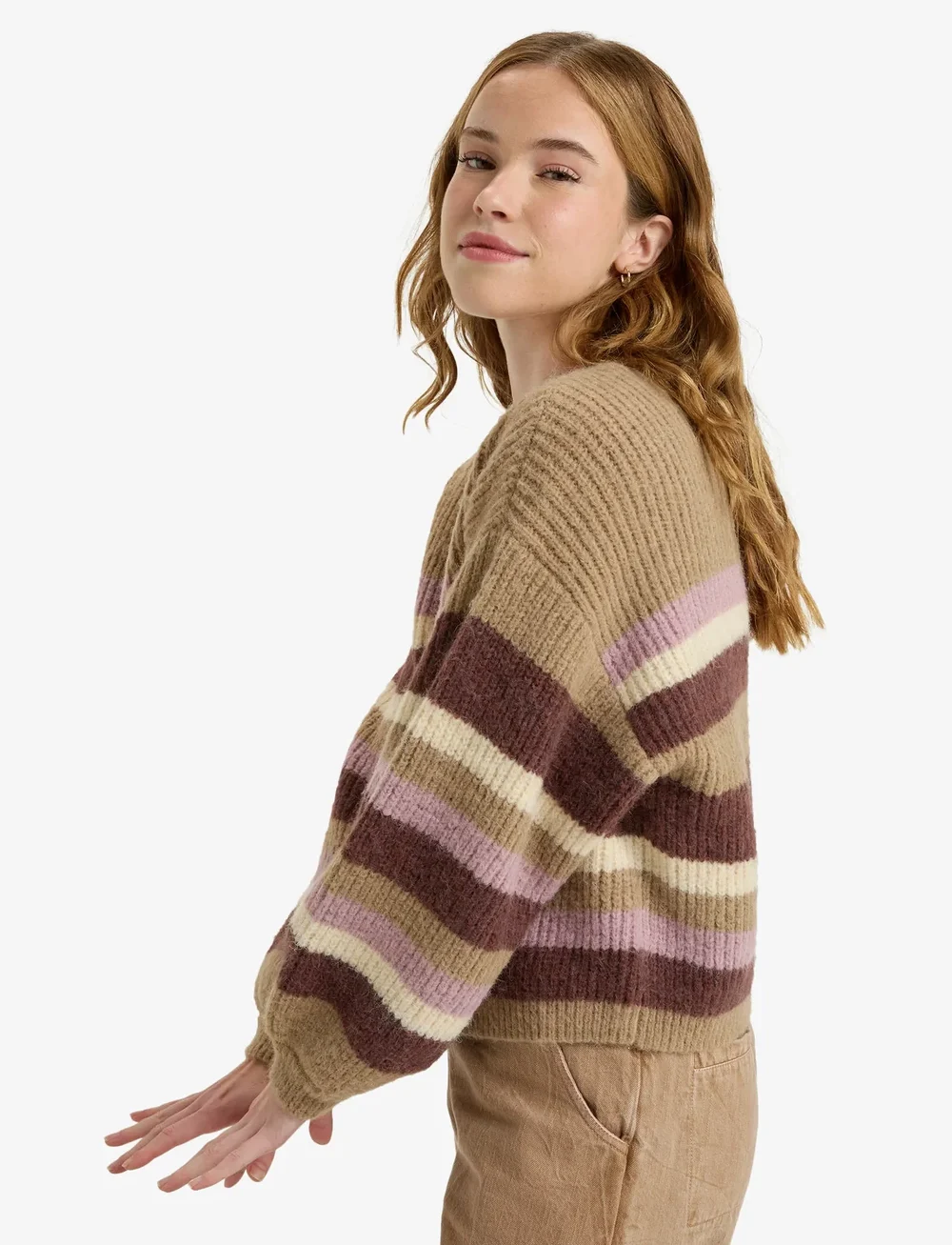 Roxy - MARBLE TILES STRIPE - sweatshirts - woodsmoke - 5