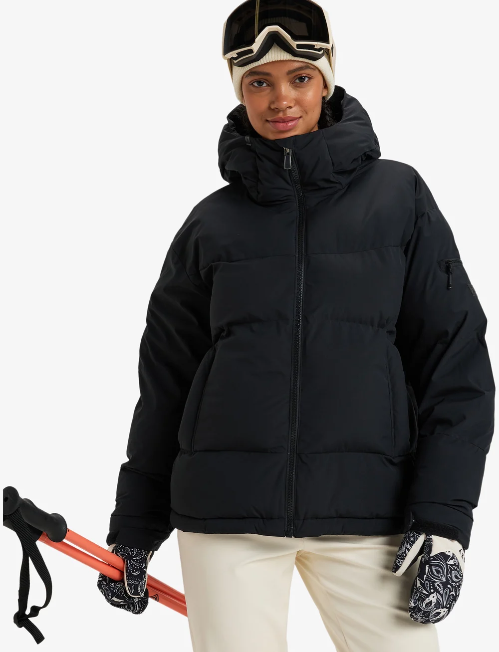 Roxy - ALOFTED PUFFY JK - skidkläder - true black - 0