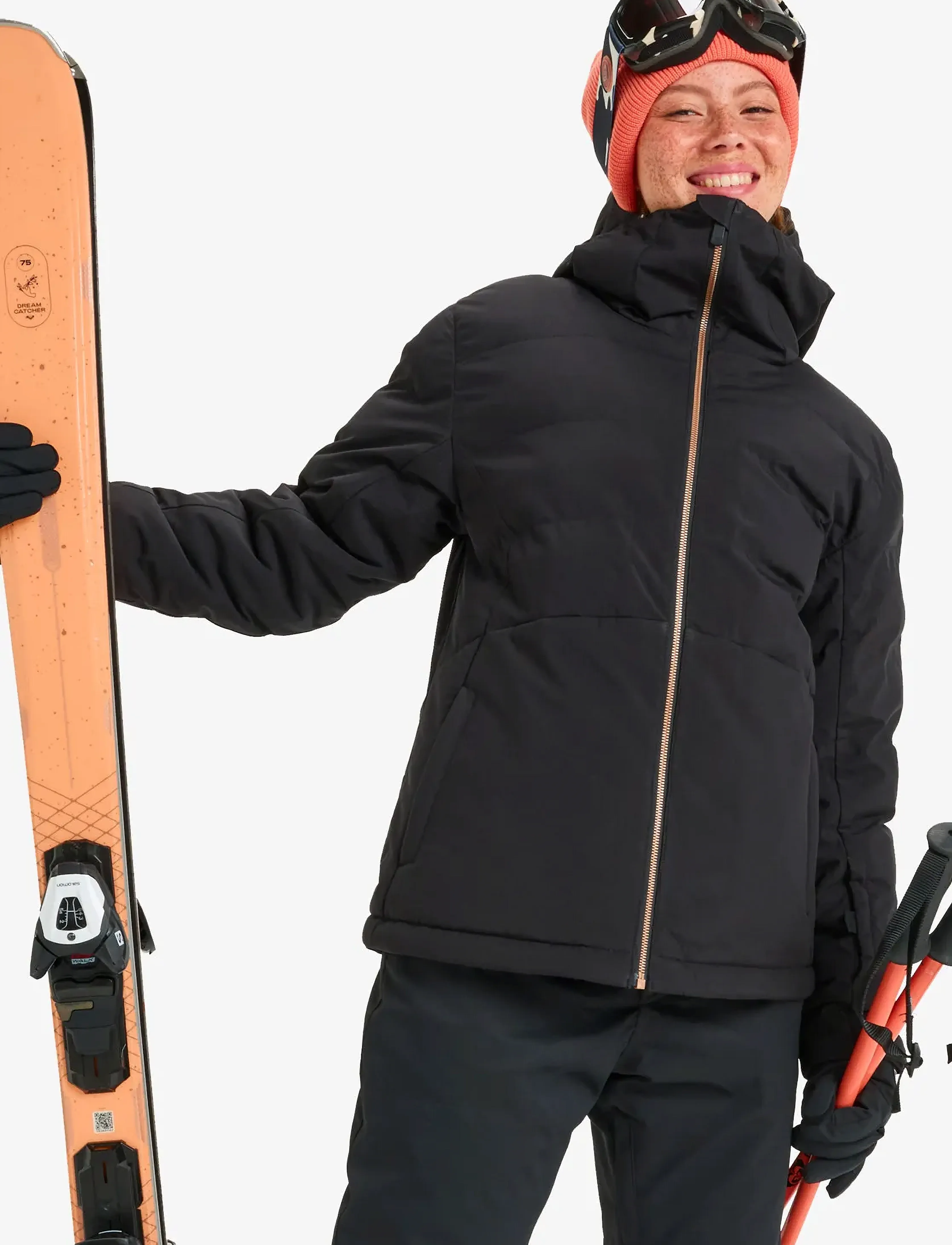 Roxy Snowyhill Puffy Jk, M, Black, Sport Jackets > Sport Ski Jackets, Dame