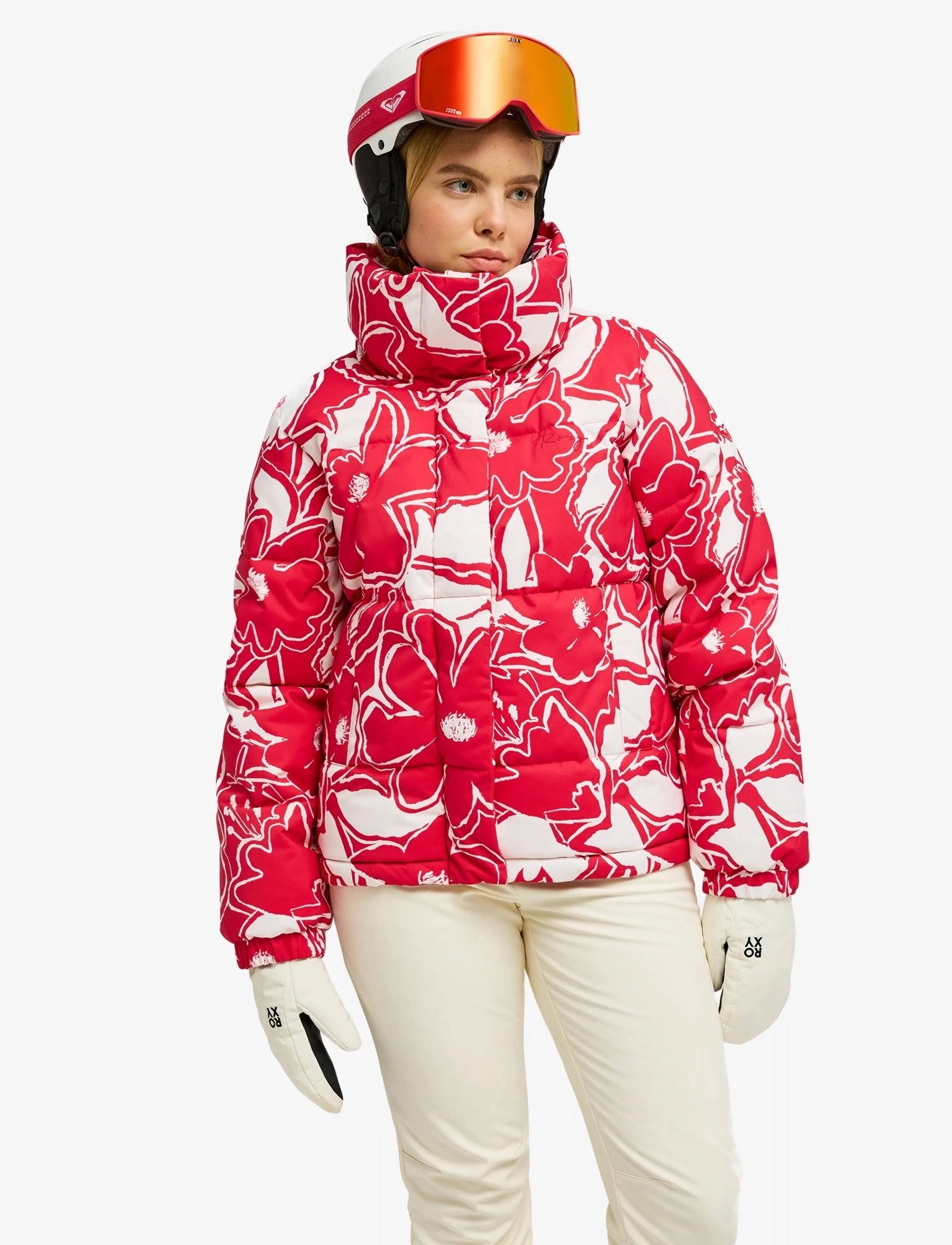 Roxy - SNOW WINTER REBEL JK - ski-kleidung - barberry floral flurries - 0