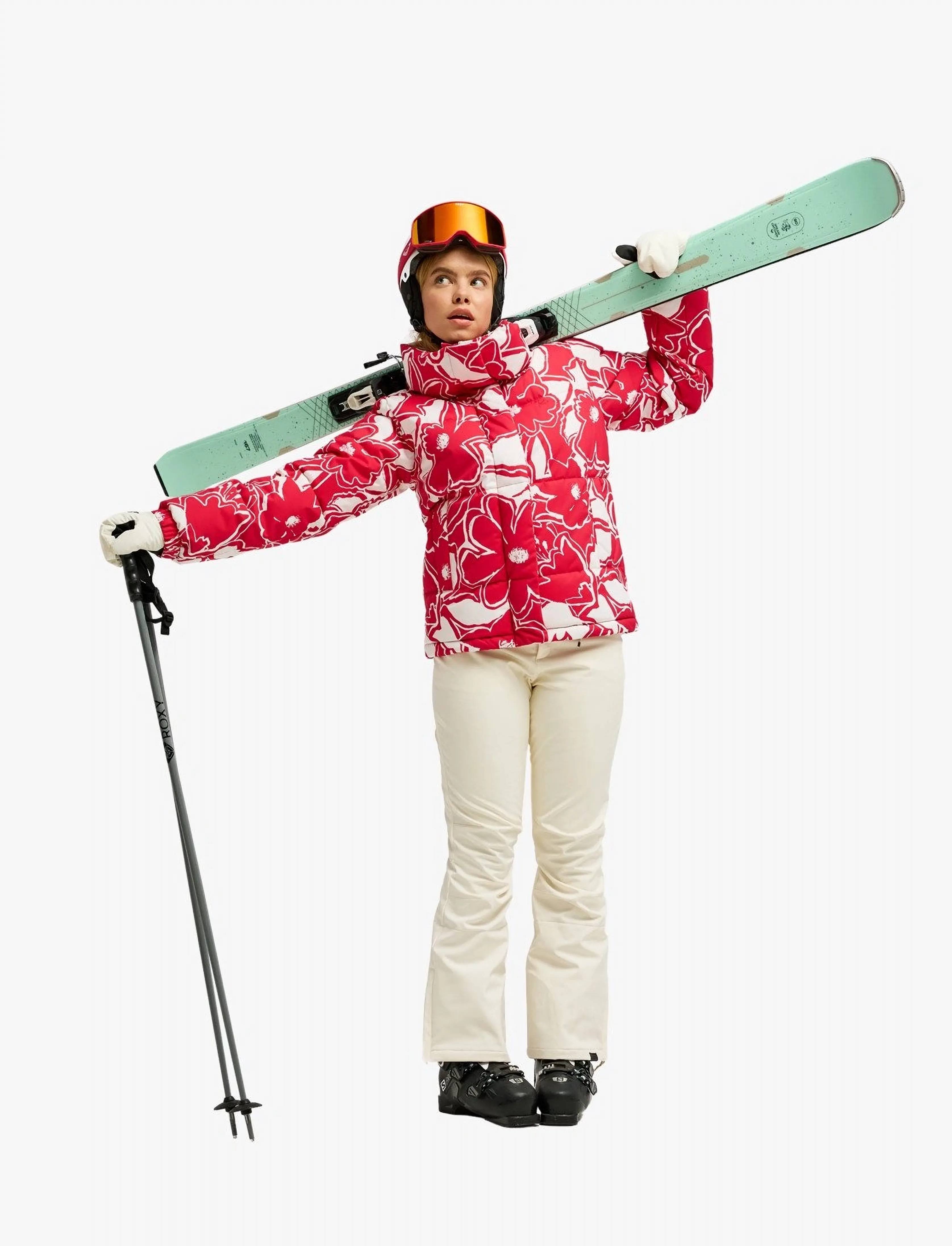 Roxy - SNOW WINTER REBEL JK - ski-kleidung - barberry floral flurries - 3