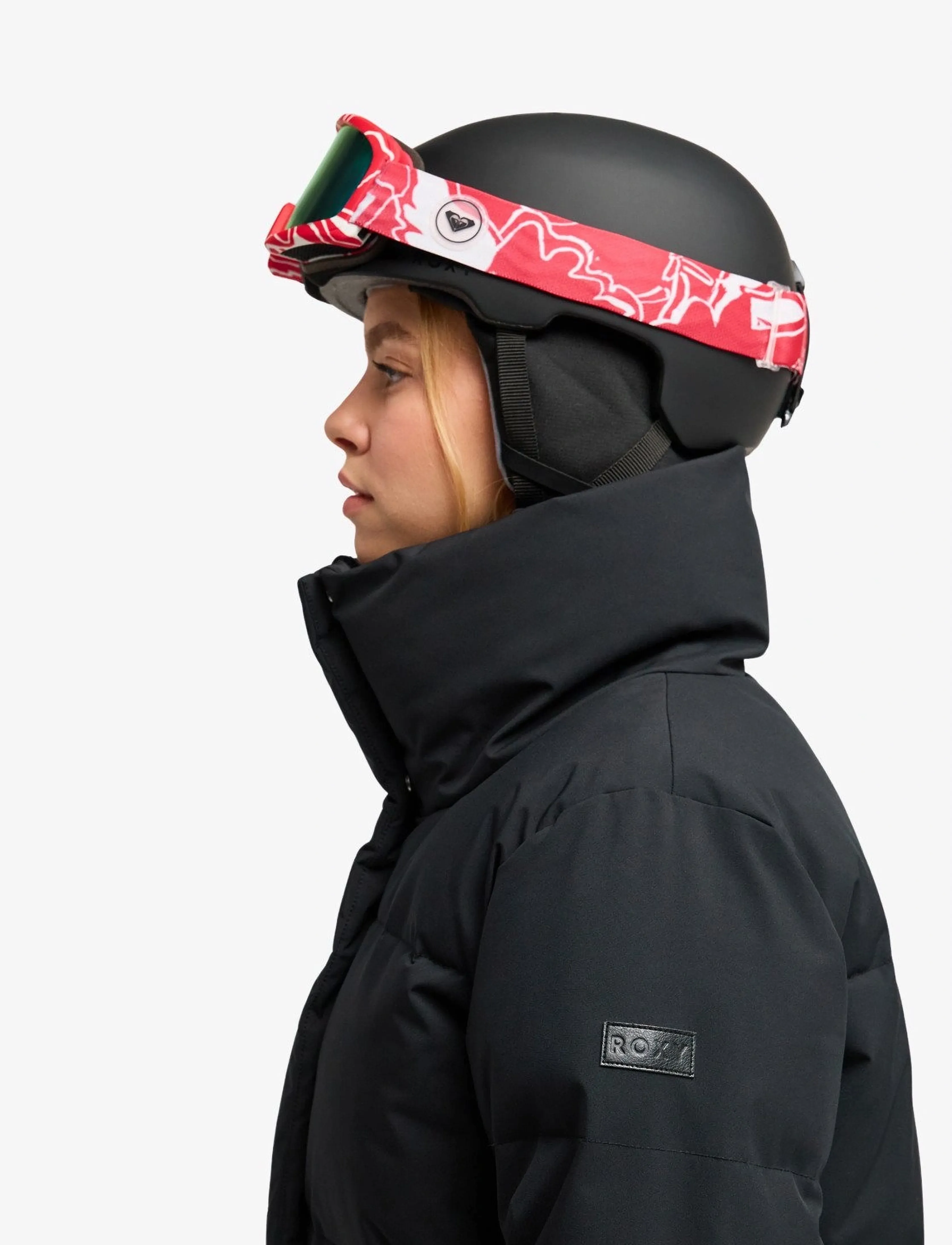 Roxy Snow Winter Rebel Jk, Kvinder, Højhalset Pufferjakke, Sort, Str: L