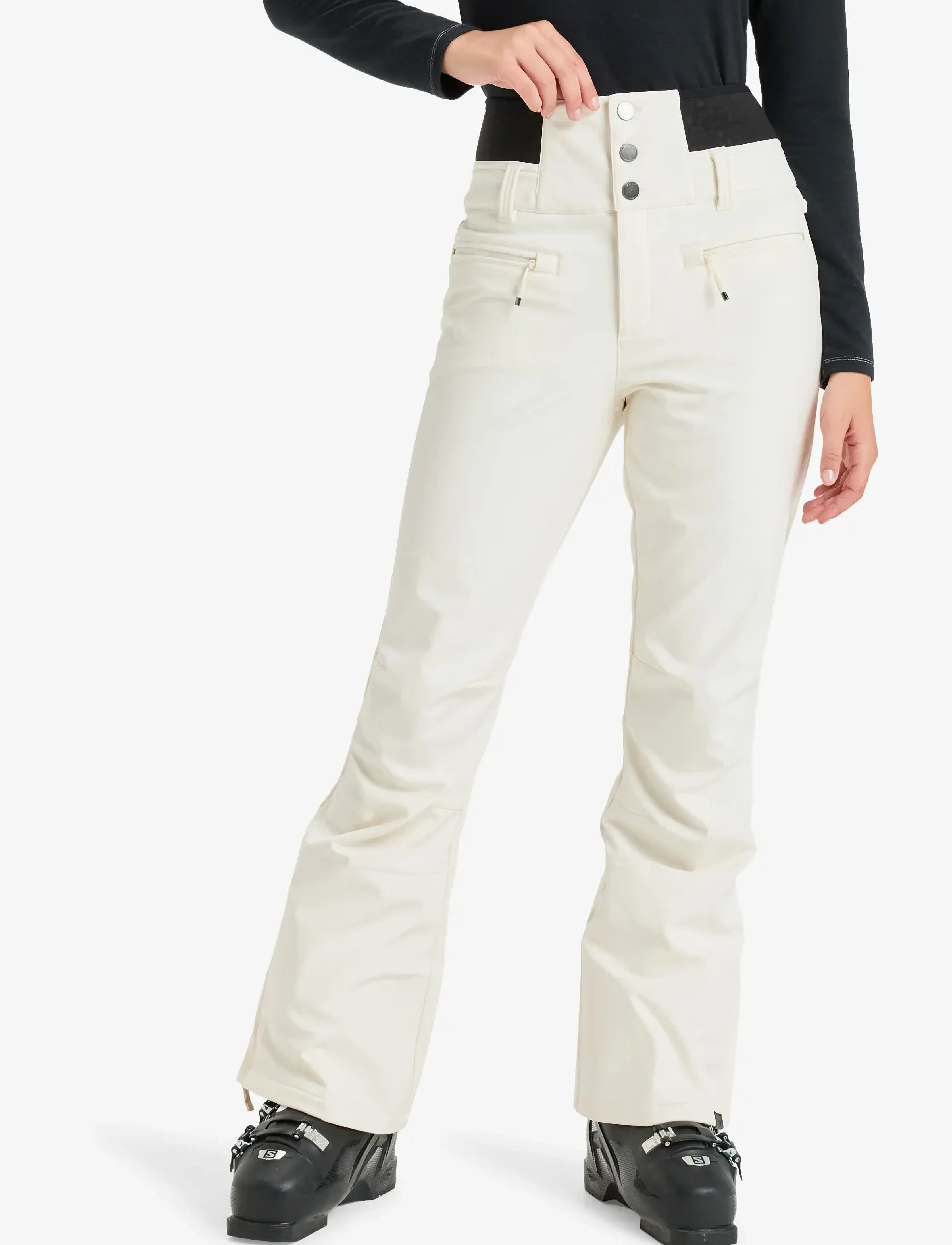 Roxy Rising High Pt, Damen, Hochtaillierte Skihose, Weiß, Gr.XS
