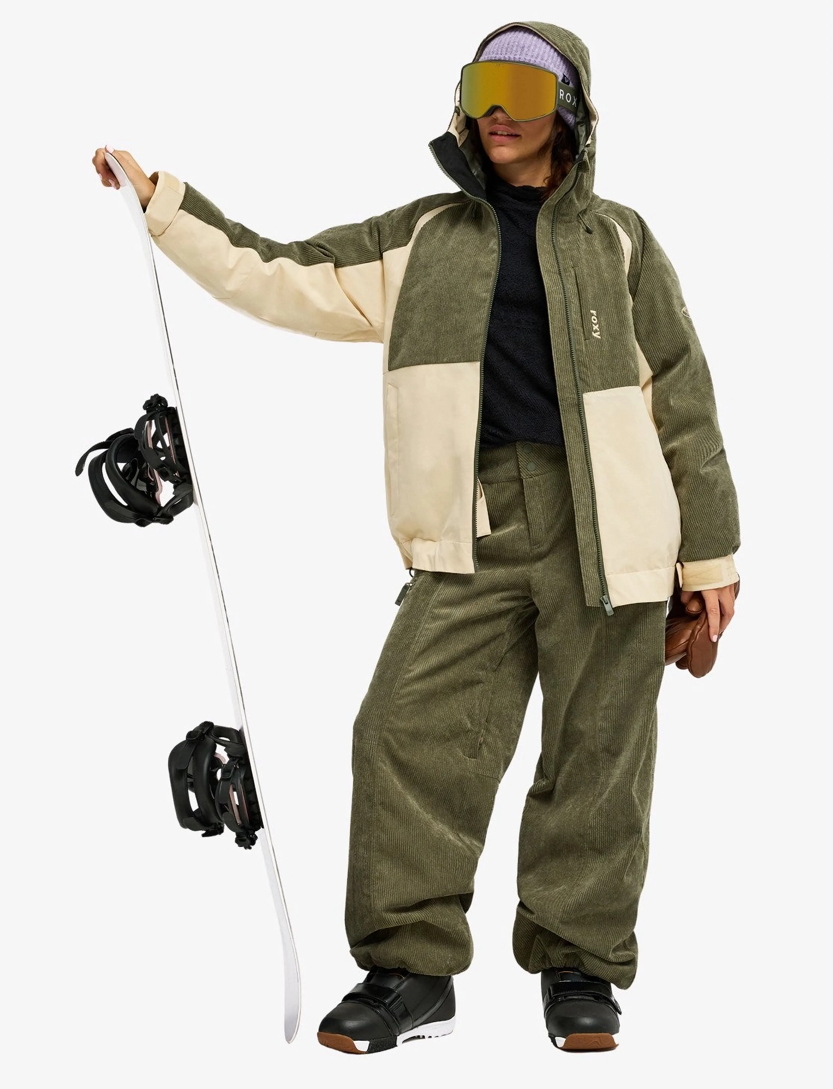 Roxy - 10K AIRDRIFT CORD PT - ski-kleidung - beetle - 4