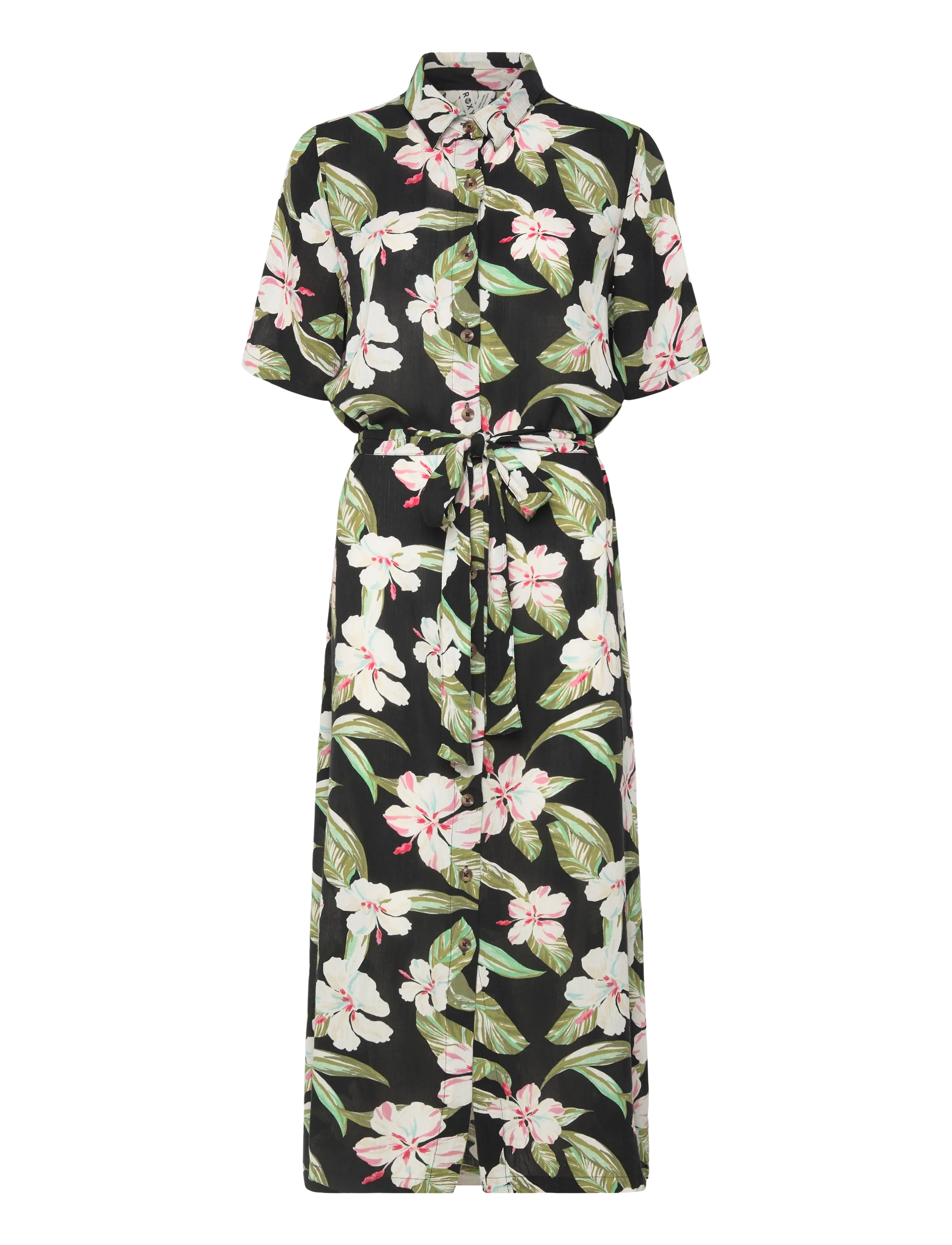 Roxy ISLAND ESCAPE PRINTED - Kleider - ANTHRACITE SPRING CHARMING / black