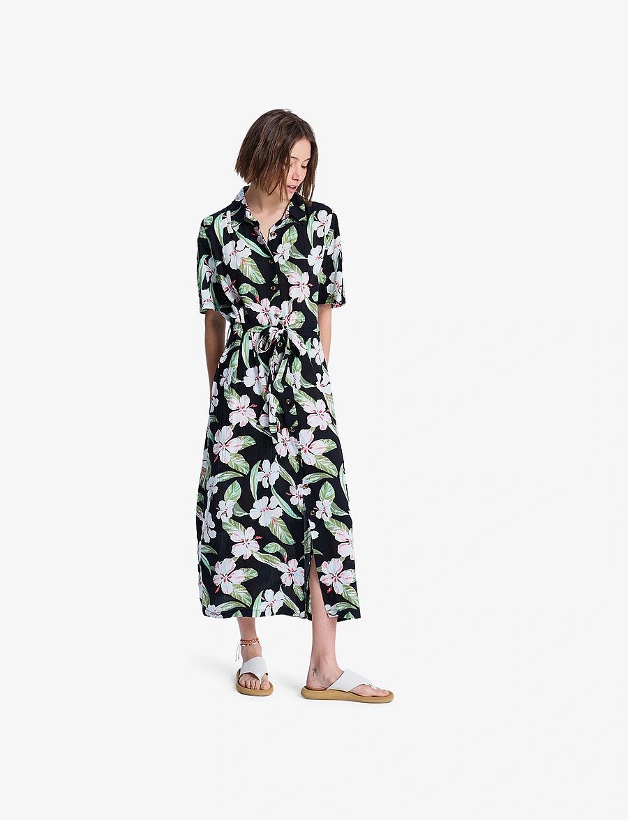 Roxy - ISLAND ESCAPE PRINTED - kleider & röcke - anthracite spring charming - 0
