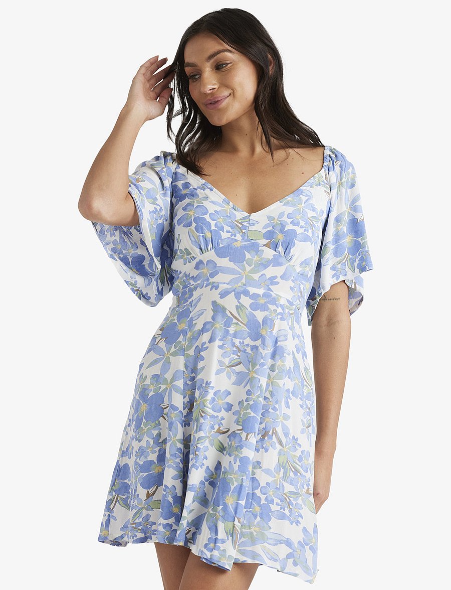 Roxy - MERCADO MINI CREPE - kleider & röcke - egret artsy floral - 0