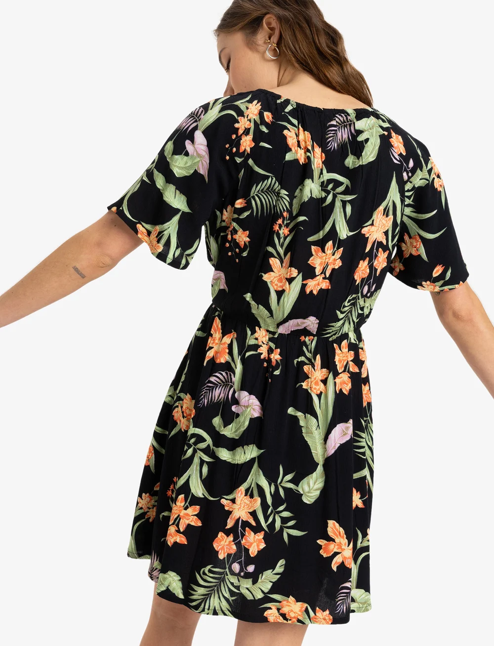 Roxy - TROPICAL TIDES CRINKLE - klänningar & kjolar - anthracite island escape - 3