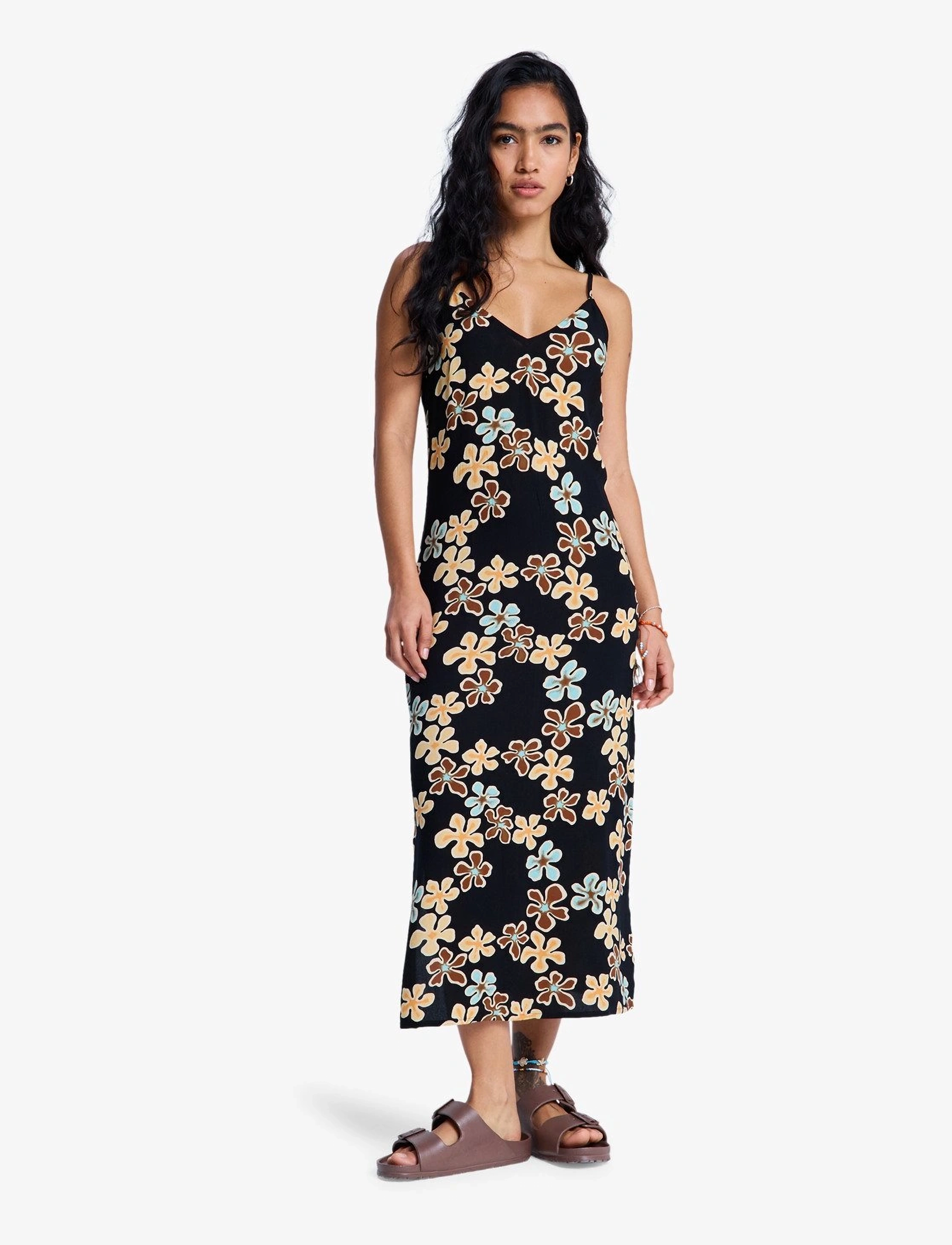 Roxy Stay Sunny Slip Dress, Kvinder, Slipkjole, Sort, Str: XS