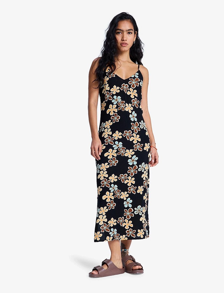 Roxy - STAY SUNNY SLIP DRESS - kleider & röcke - anthracite nostalgic feels - 0