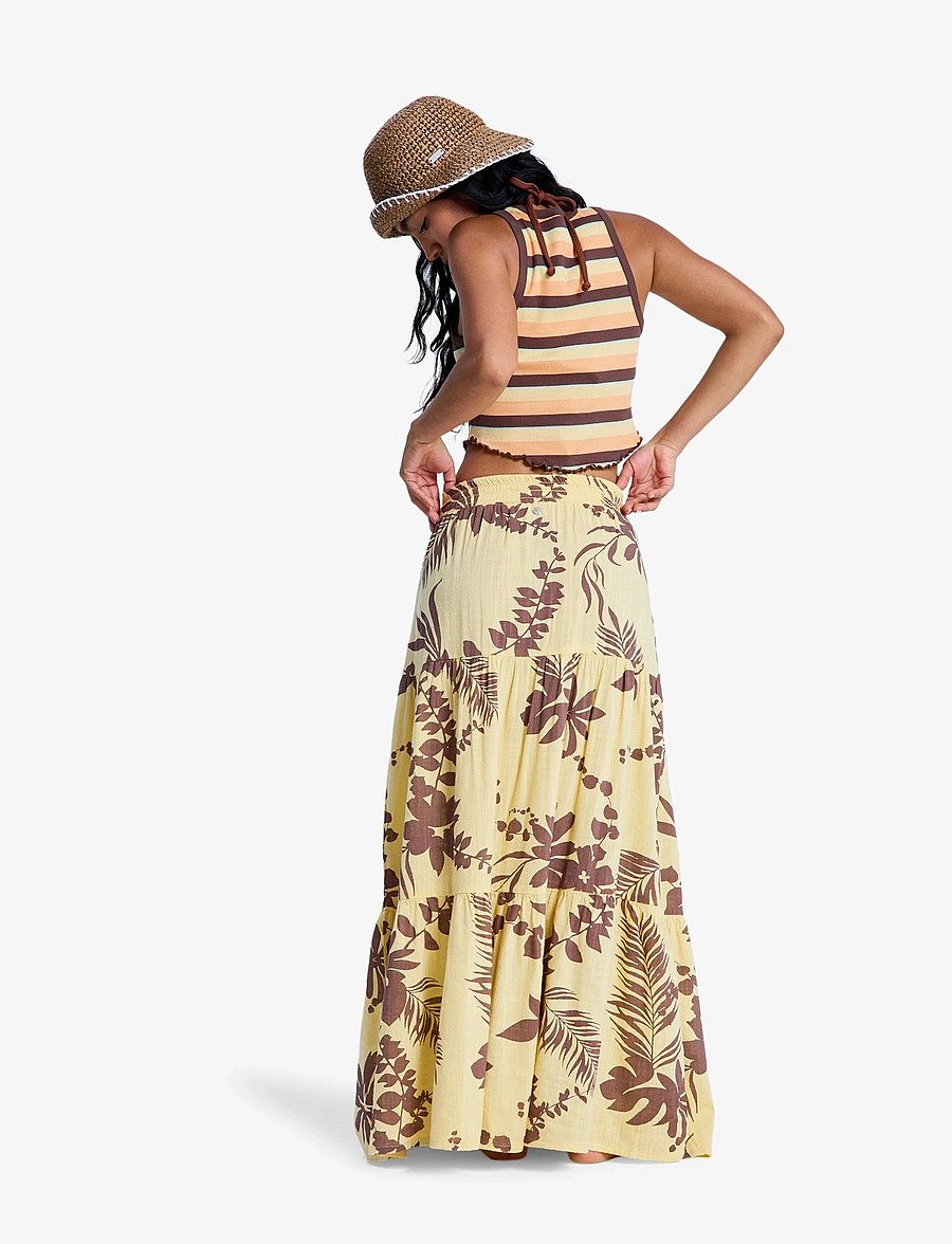 Roxy - AFTER HOURS MAXI SKIRT - suknelės ir sijonai - golden haze sweet mai - 3