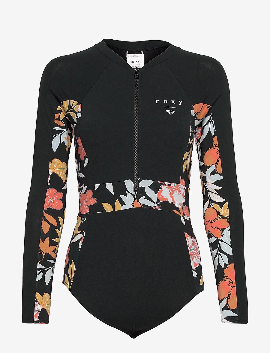 Roxy - PT BEACH SPORTY LS ONESIE - anthracite s island vibes - 0