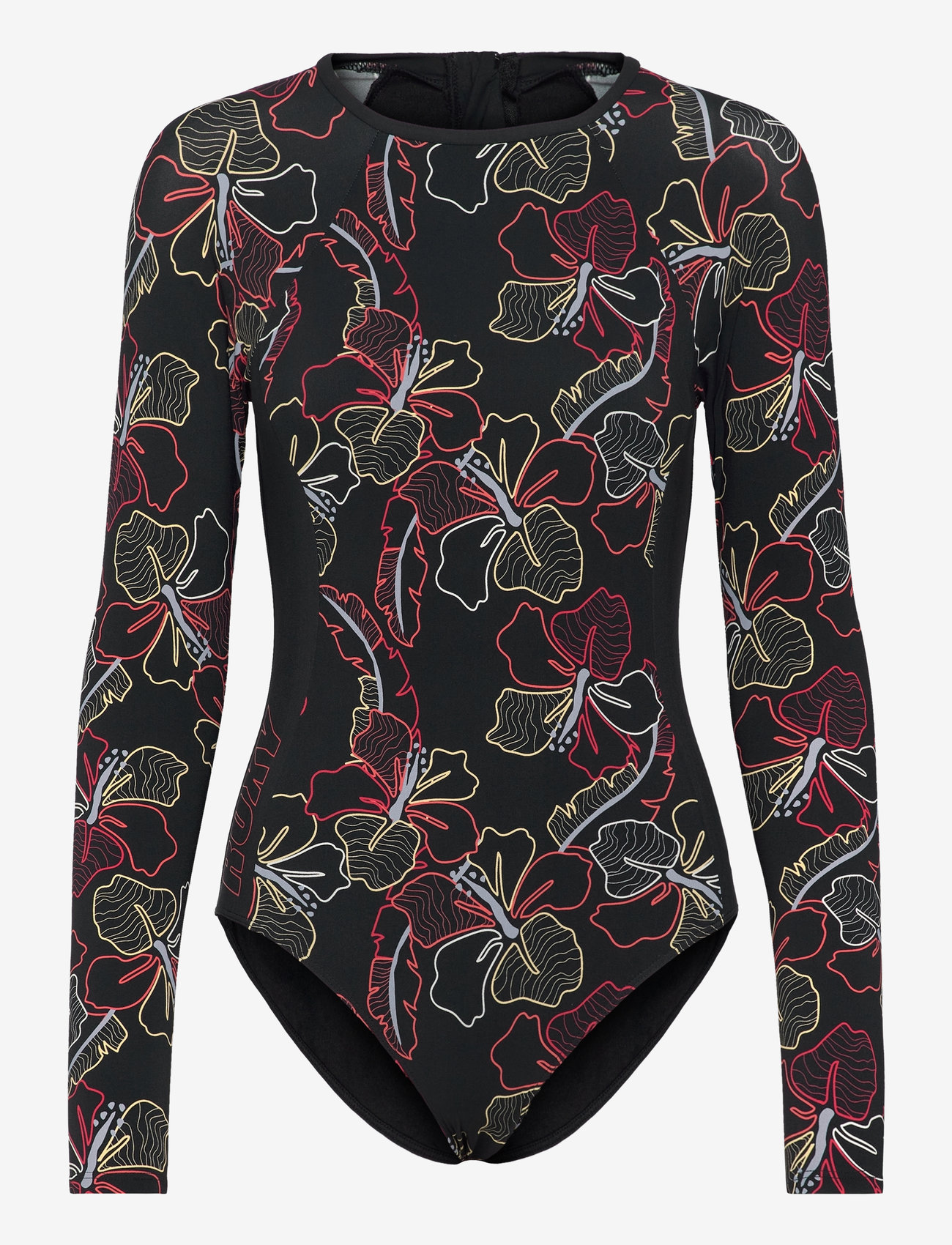 Roxy - ROXY ACTIVE ONESIE PT - badeanzüge - anthracite athletic hibiscus - 0