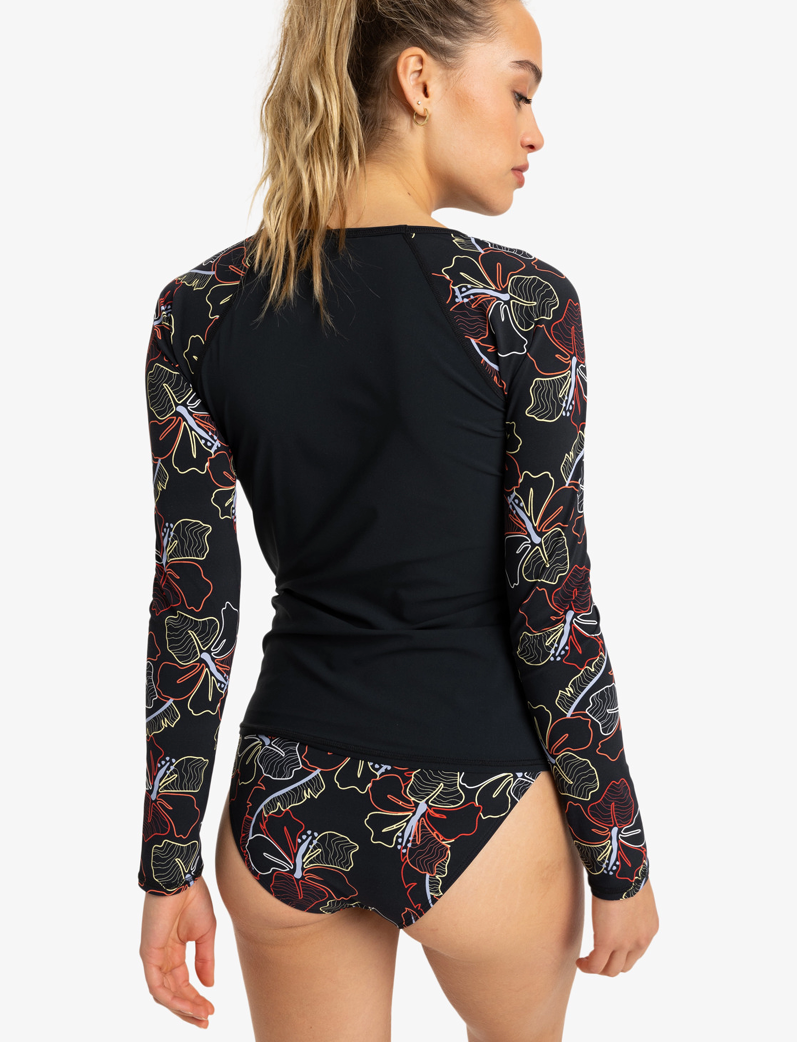 Roxy - ROXY ACTIVE LS LYCRA - anthracite athletic hibiscus - 3