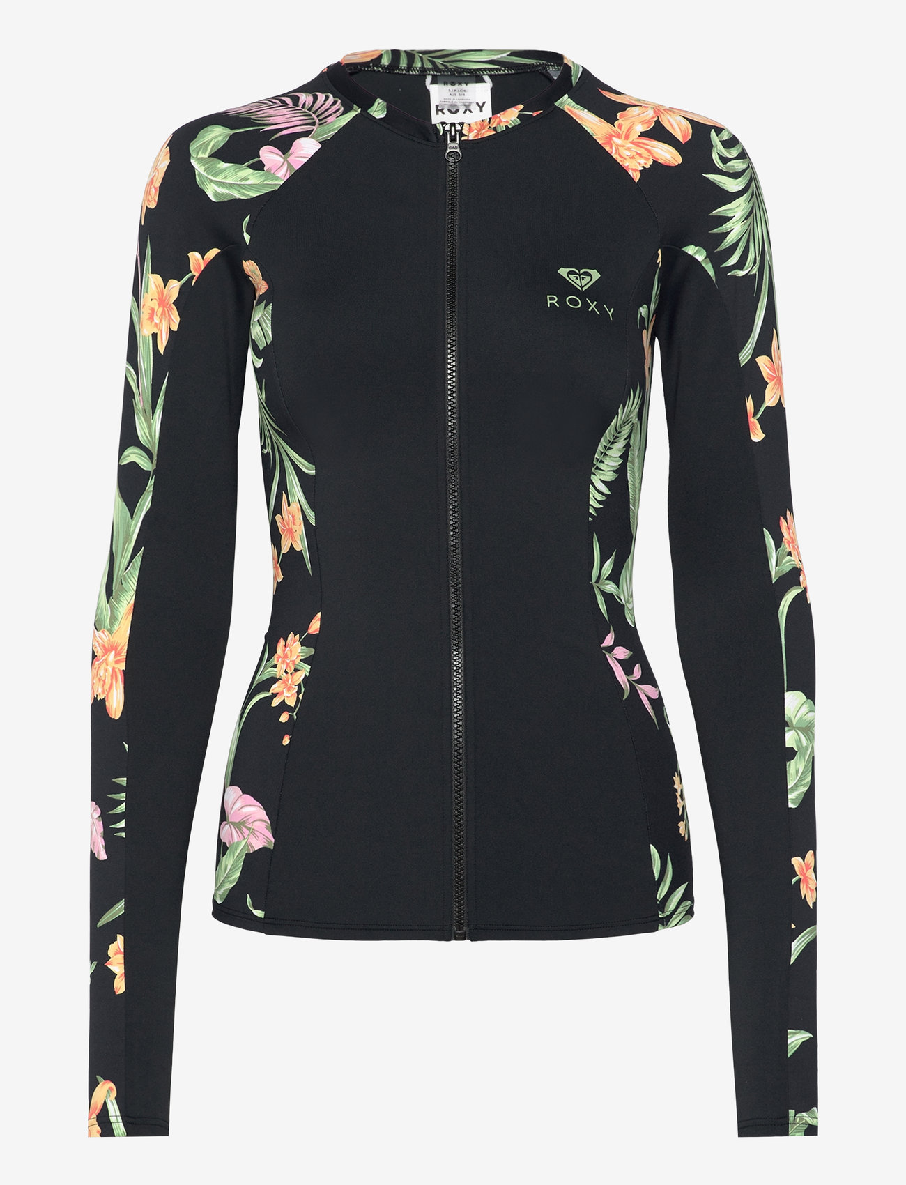 Roxy - LS ZIP LYCRA - anthracite island escape - 0