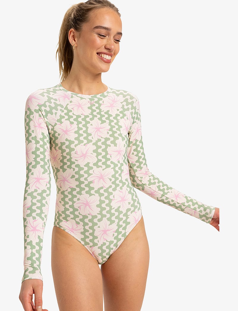 Roxy - HIBISCUS DAZE ONESIE - sportiga badkläder - basil party waves yw - 0