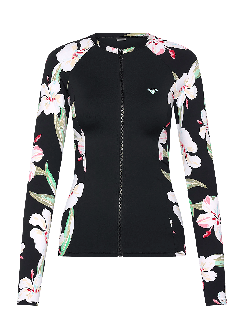 Roxy - LS ZIP LYCRA - sport-bademode - anthracite spring charming - 1