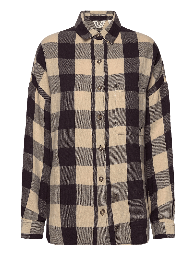 Roxy - LETS GET AWAY - shirts - phantom be bold plaid - 1