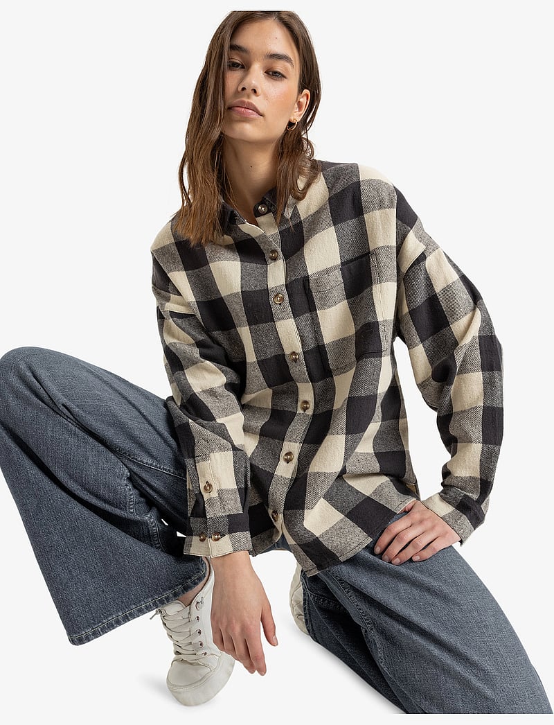 Roxy - LETS GET AWAY - shirts - phantom be bold plaid - 0