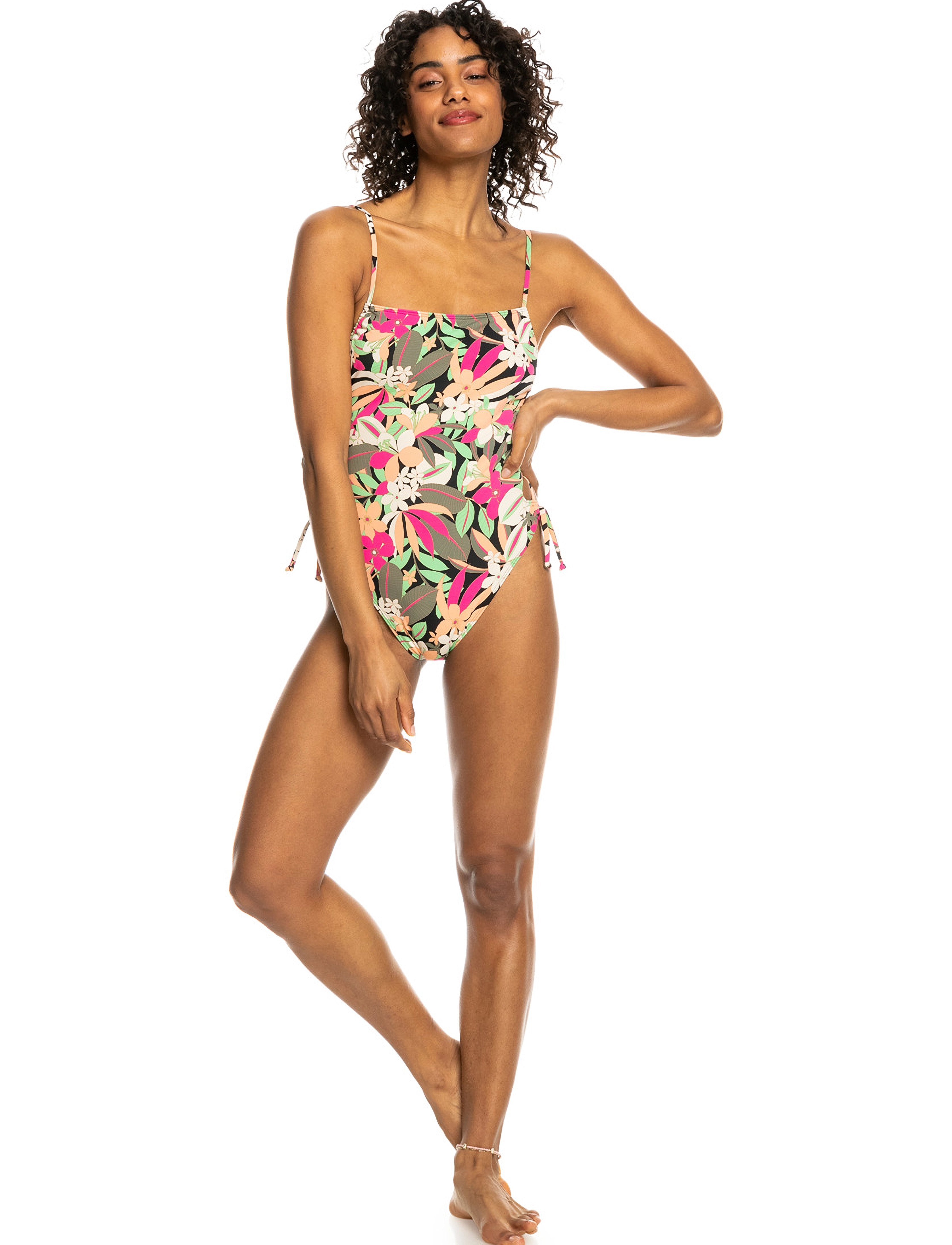 Roxy - PT BEACH CLASSICS LACE UP OP - baddräkter - anthracite palm song s - 2