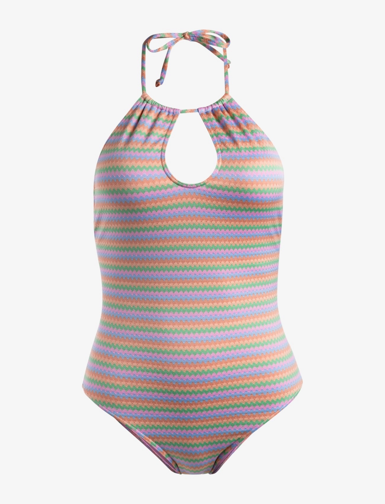 Roxy WAVY STRIPE ONE PIECE - Badedragter - PAPAYA WAVY STRIPE S / multi