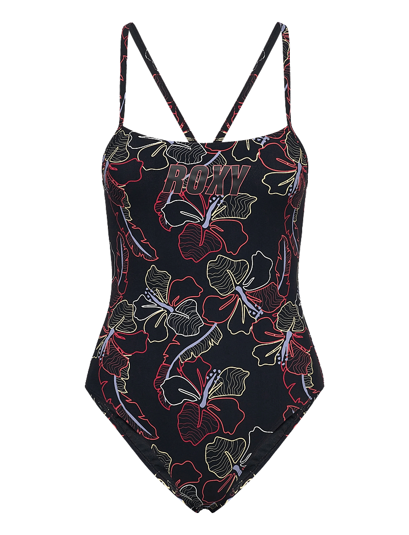 Roxy - ROXY ACTIVE BASIC ONE PIECE PT - sportsbadetøj - anthracite athletic hibiscus - 1