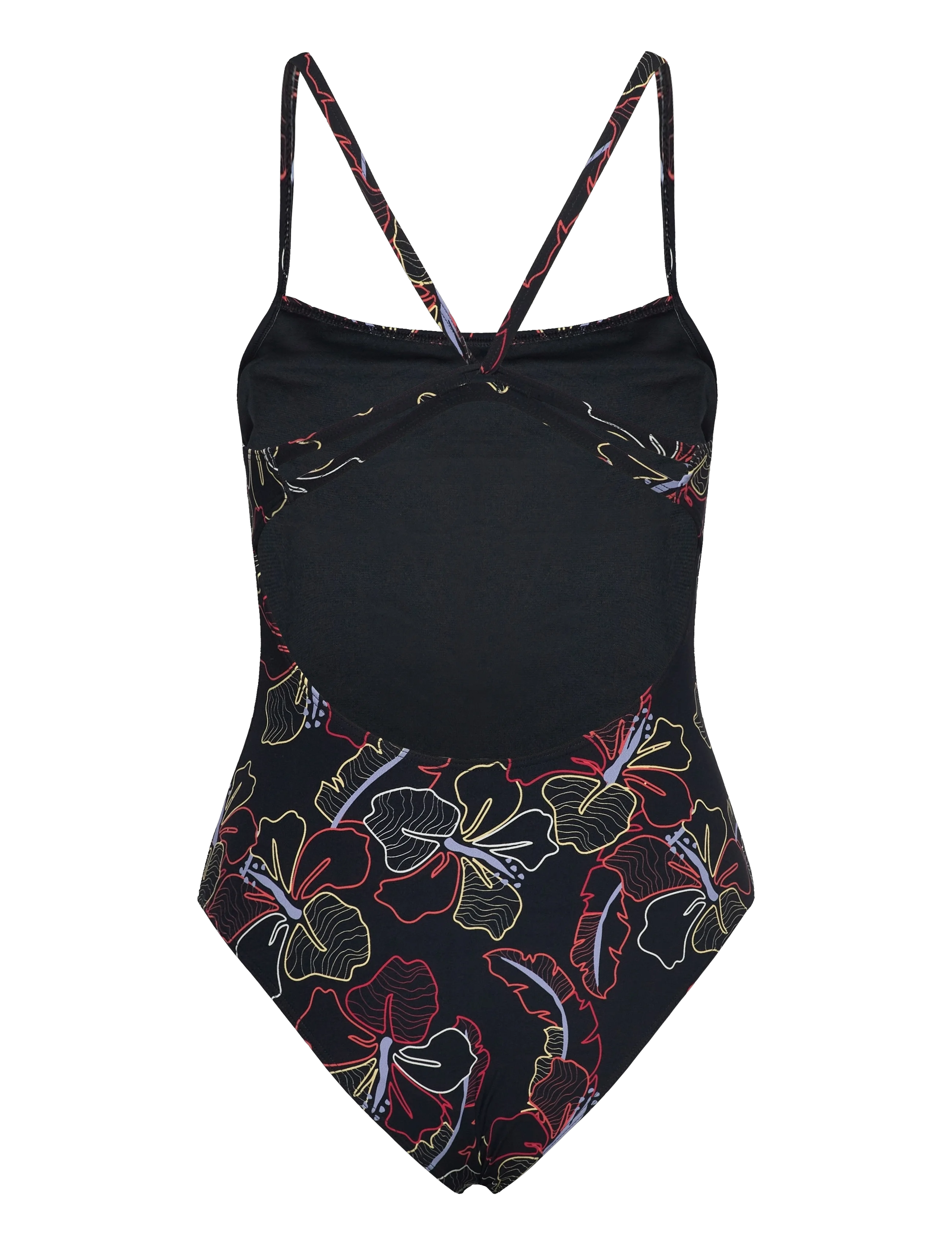 Roxy - ROXY ACTIVE BASIC ONE PIECE PT - swimsuits - anthracite athletic hibiscus - 2