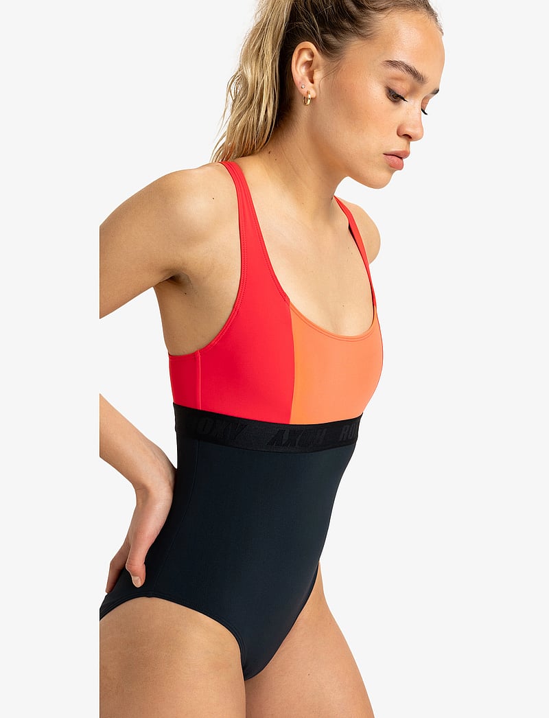 Roxy - ROXY ACTIVE COLORBLK ONE PIECE - sportiga badkläder - anthracite - 5
