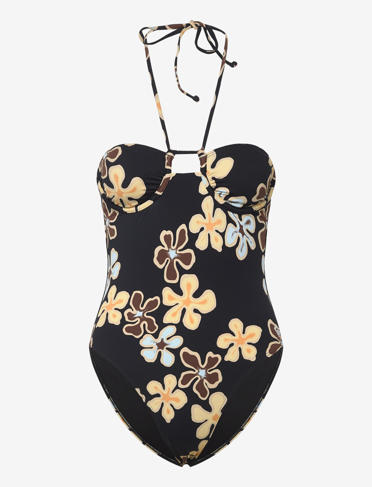 Roxy - NOSTALGIC FEEL HL ONE PIECE - swimwear - anthracite nostalgic feels - 1