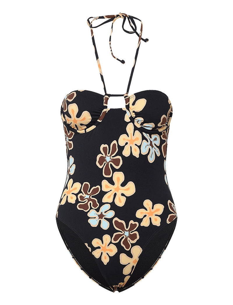 Roxy - NOSTALGIC FEEL HL ONE PIECE - swimwear - anthracite nostalgic feels - 1