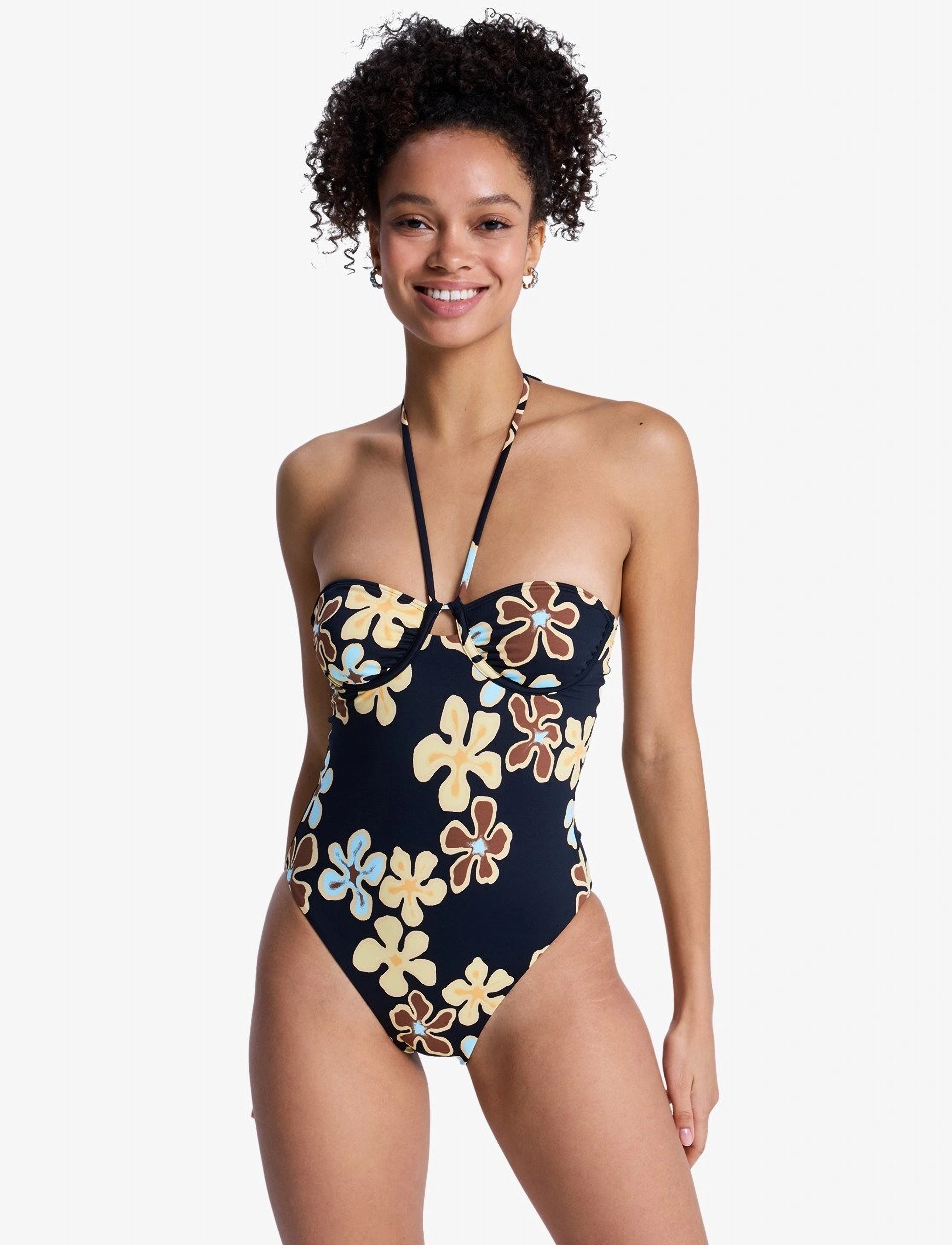 Roxy Nostalgic Feel Hl One Piece, S, Black, Sport Badetøj > Sport Swimsuits, Dame