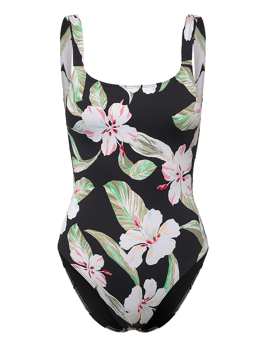 Roxy - PT ESSENTIALS ONE PIECE - sportiga badkläder - anthracite spring charming - 1