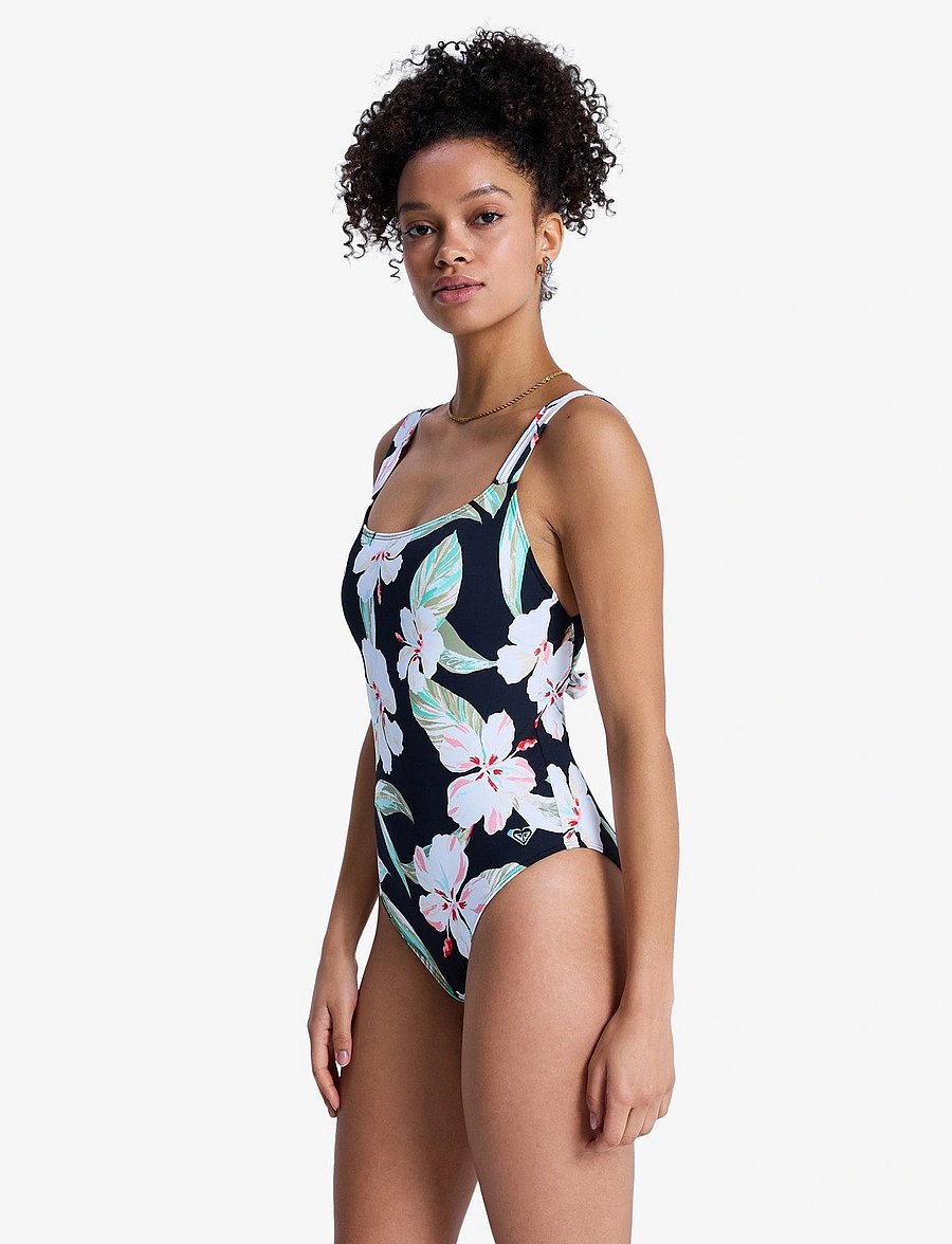 Roxy - PT ESSENTIALS ONE PIECE - sportiga badkläder - anthracite spring charming - 5
