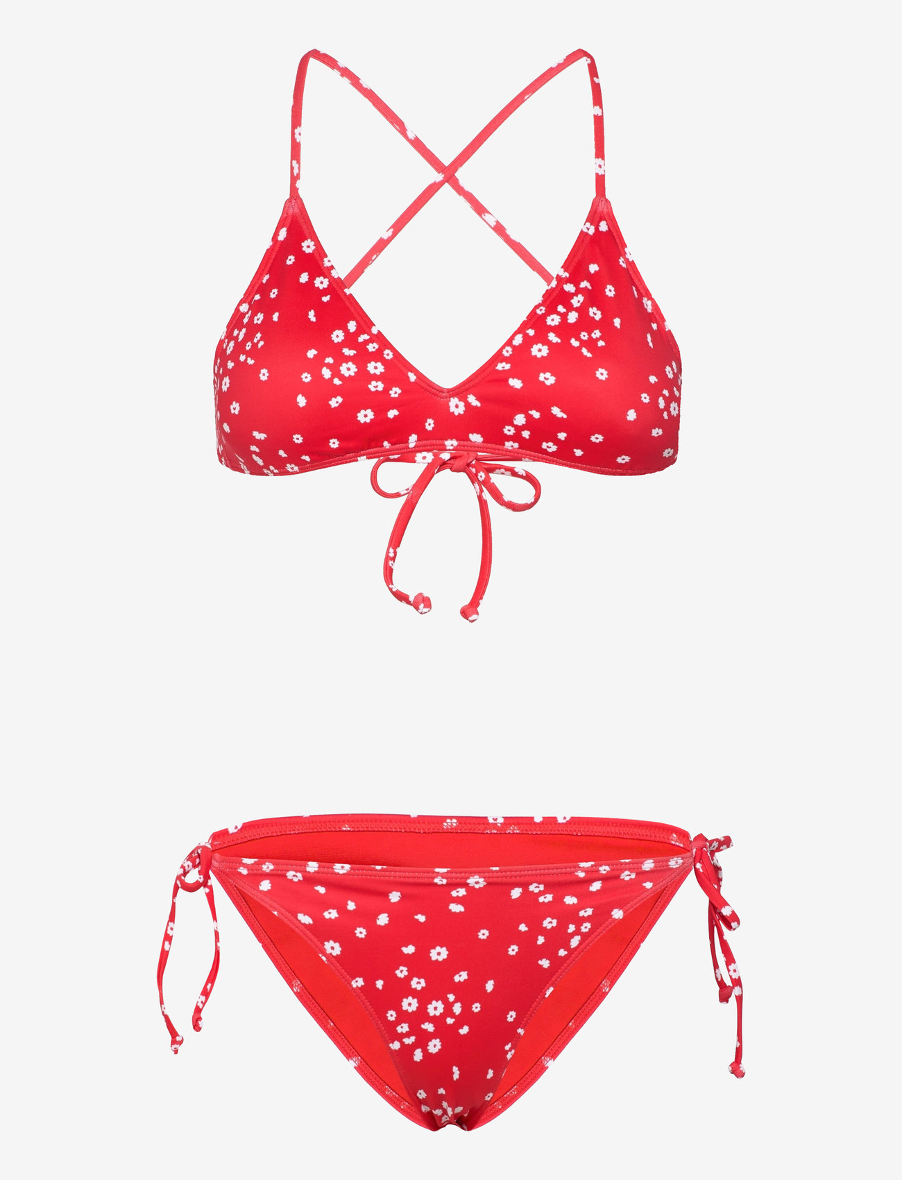 Roxy - PT BEACH CLASSICS STRAPPY SET - bikinisets - poppy red dancing ditsy swim - 0