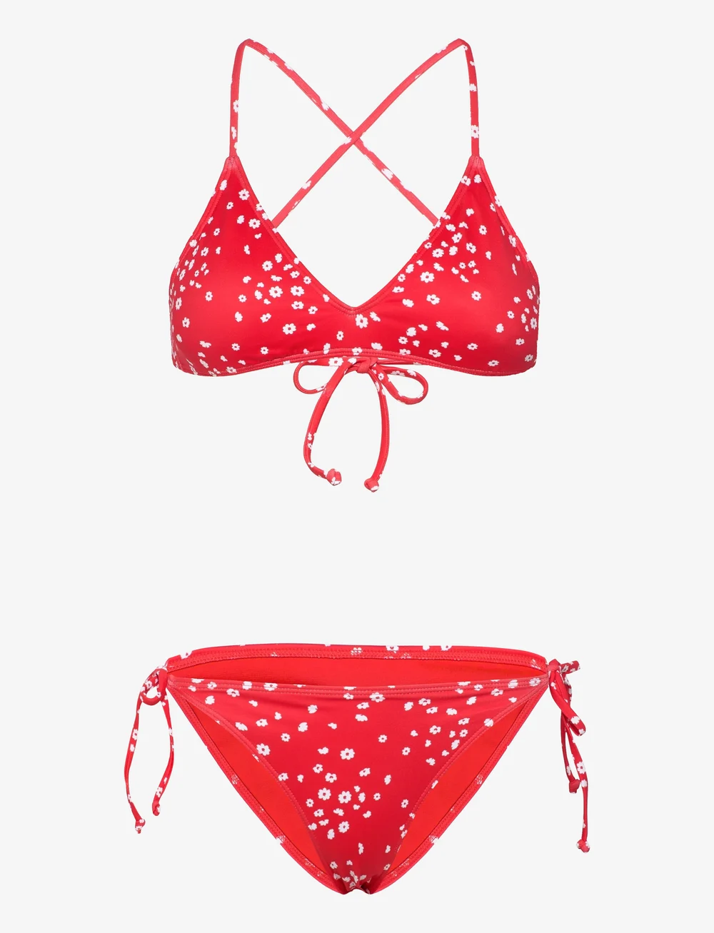 Roxy - PT BEACH CLASSICS STRAPPY SET - bikinisets - poppy red dancing ditsy swim - 1