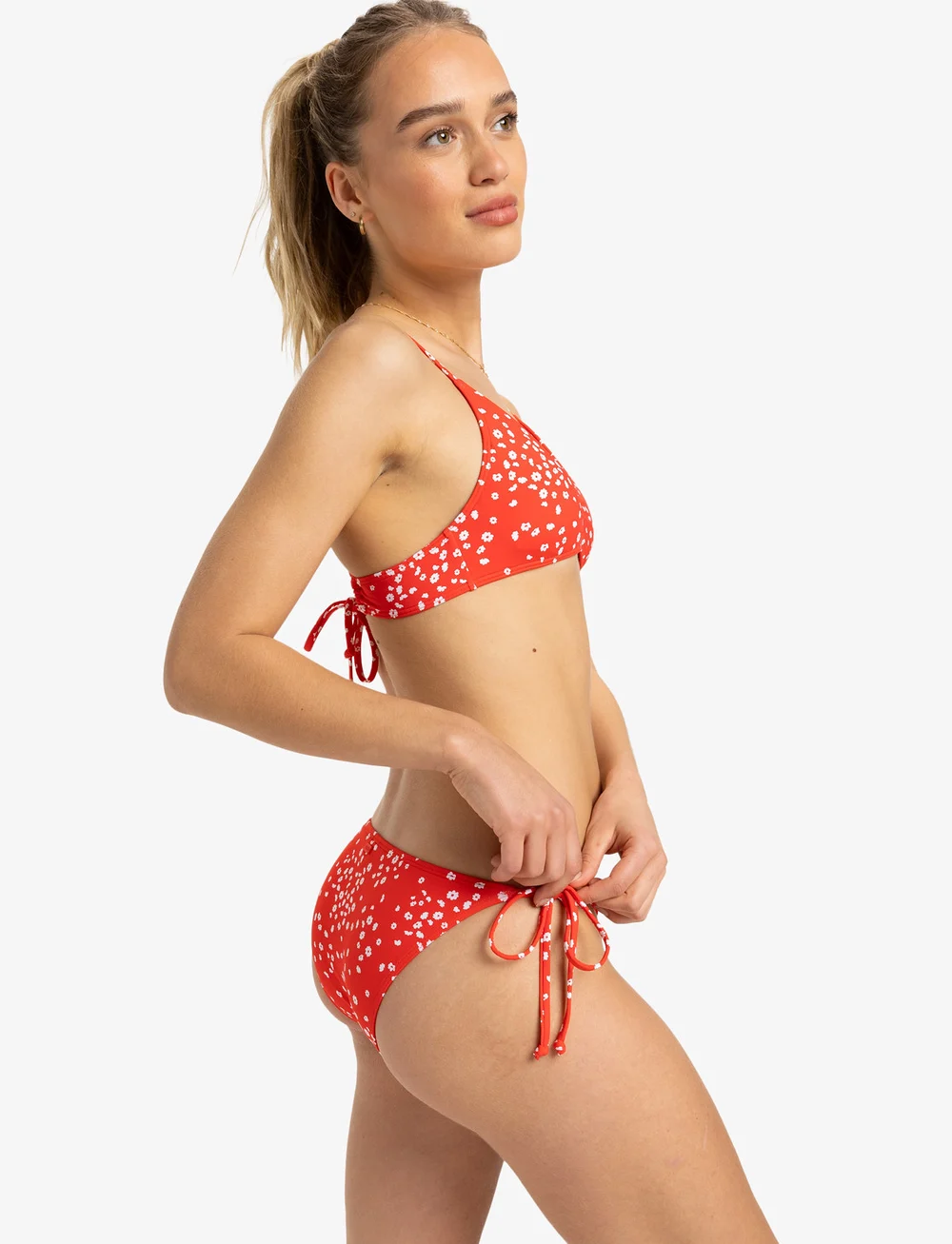 Roxy - PT BEACH CLASSICS STRAPPY SET - bikinisets - poppy red dancing ditsy swim - 4