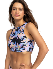 Roxy - ROXY ACTIVE PRINTED CROP TOP - navel shirts - anthracite kiss - 4