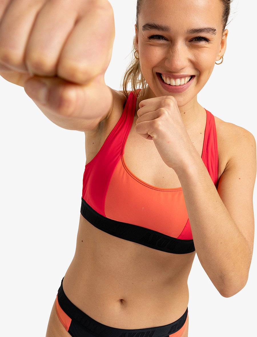 Roxy - ROXY ACTIVE COLORBLOCK TOP - sports swimwear - poppy red - 4