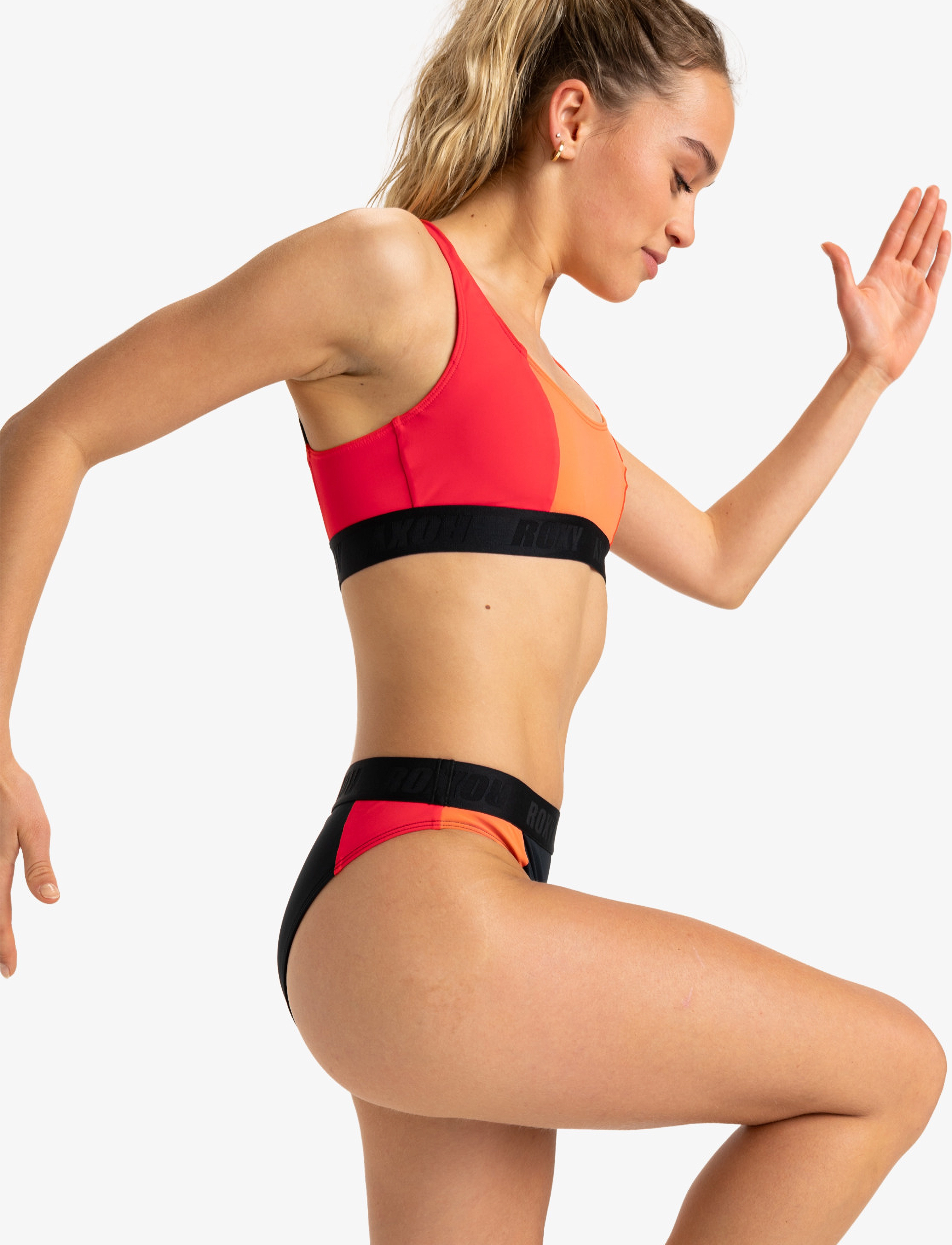 Roxy - ROXY ACTIVE COLORBLOCK TOP - bikiinid - poppy red - 5