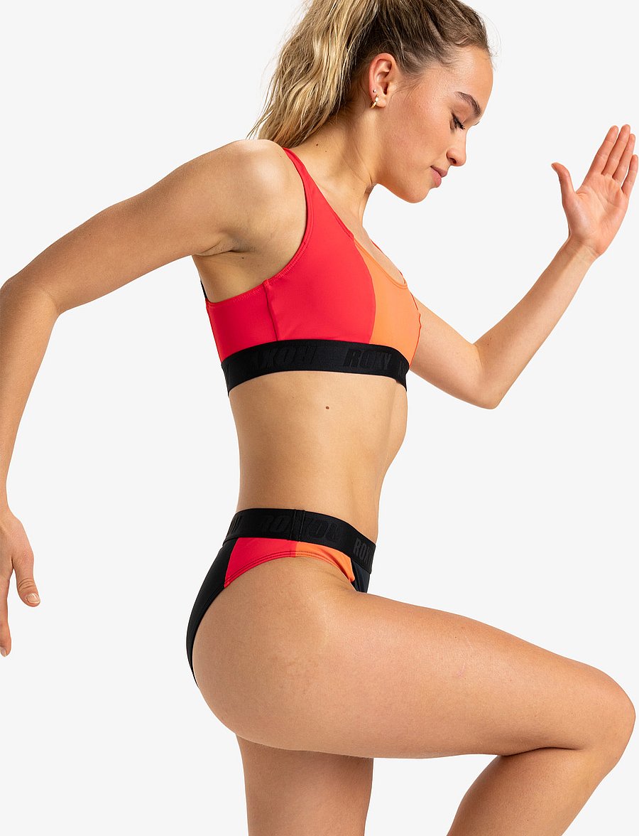 Roxy - ROXY ACTIVE COLORBLOCK TOP - sports swimwear - poppy red - 5