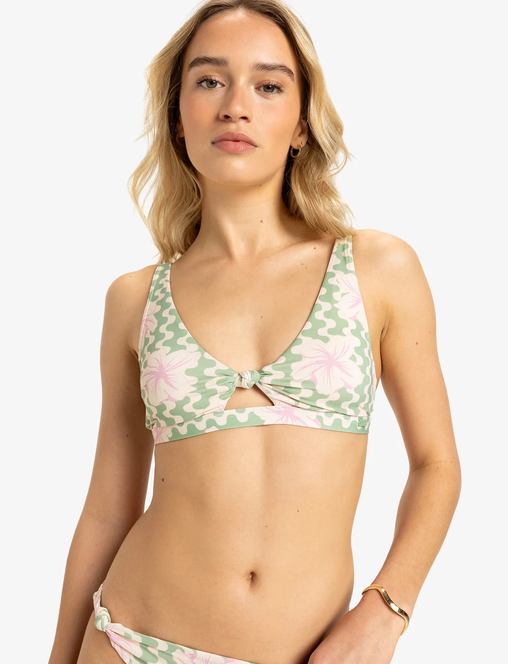 Roxy - HIBISCUS DAZE ELONG TRI BRA - sportlikud ujumisriided - basil party waves yw - 0