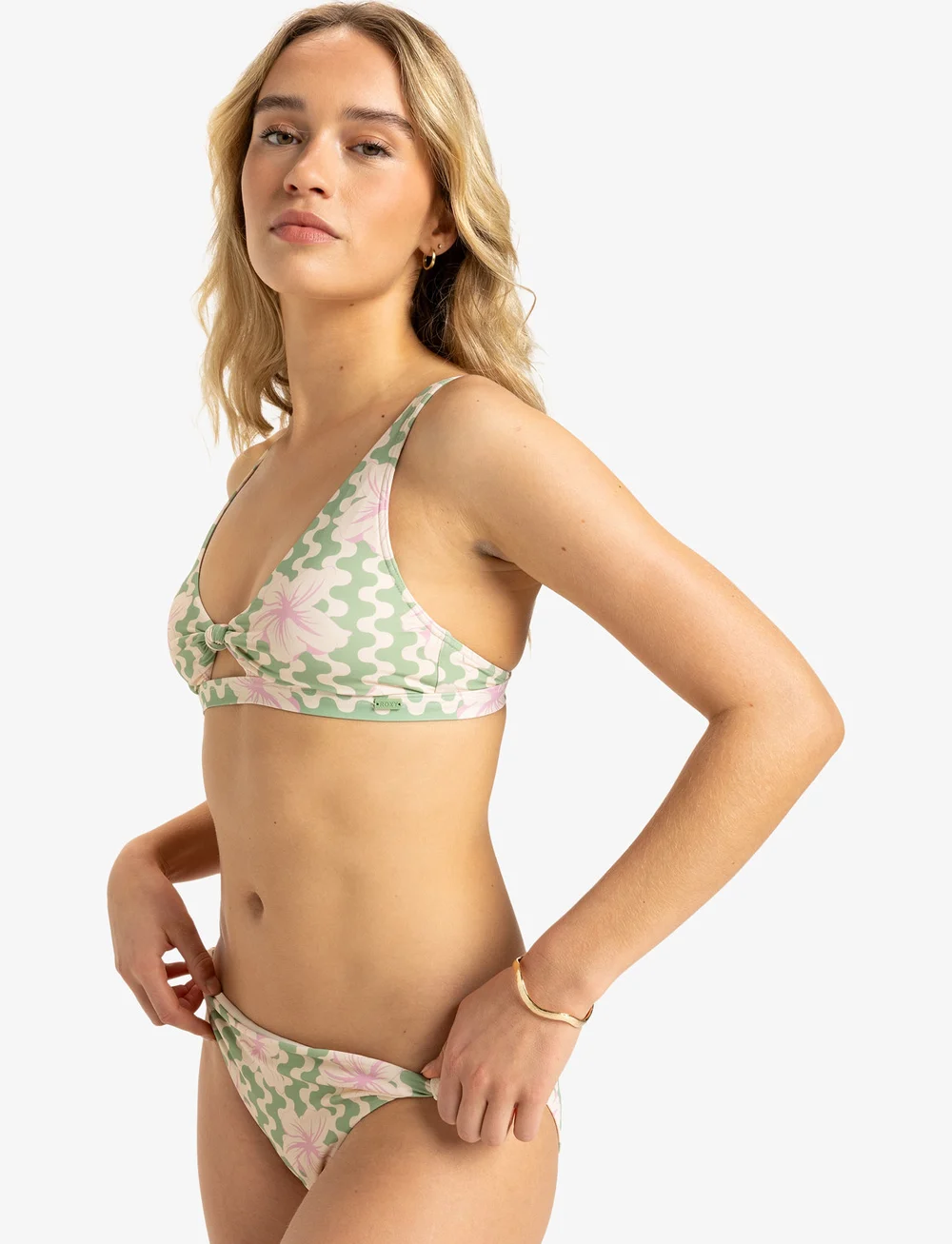 Roxy - HIBISCUS DAZE ELONG TRI BRA - sportlikud ujumisriided - basil party waves yw - 4