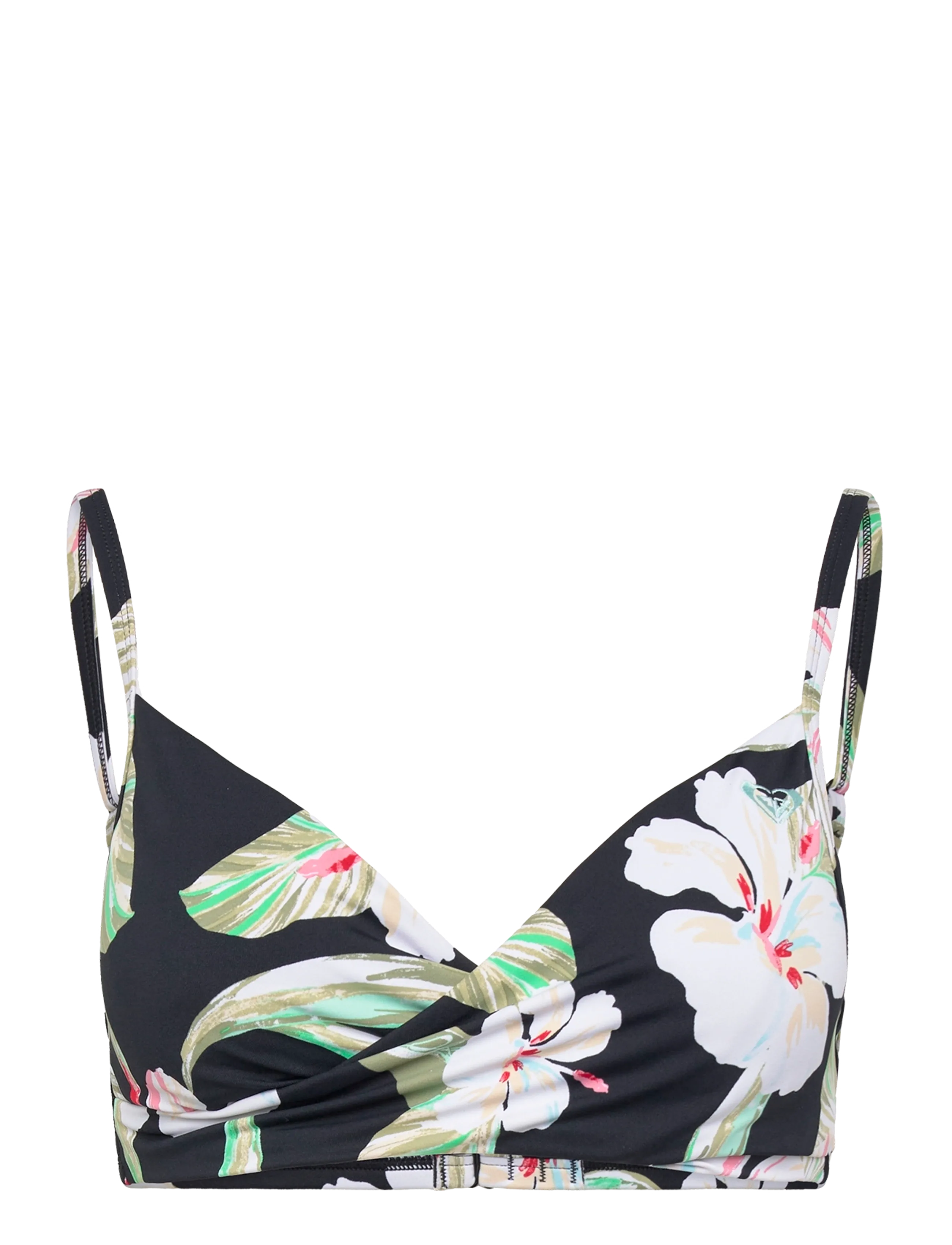 Roxy PT ESSENTIALS WRAP BRA - Bikinis - ANTHRACITE SPRING CHARMING / black