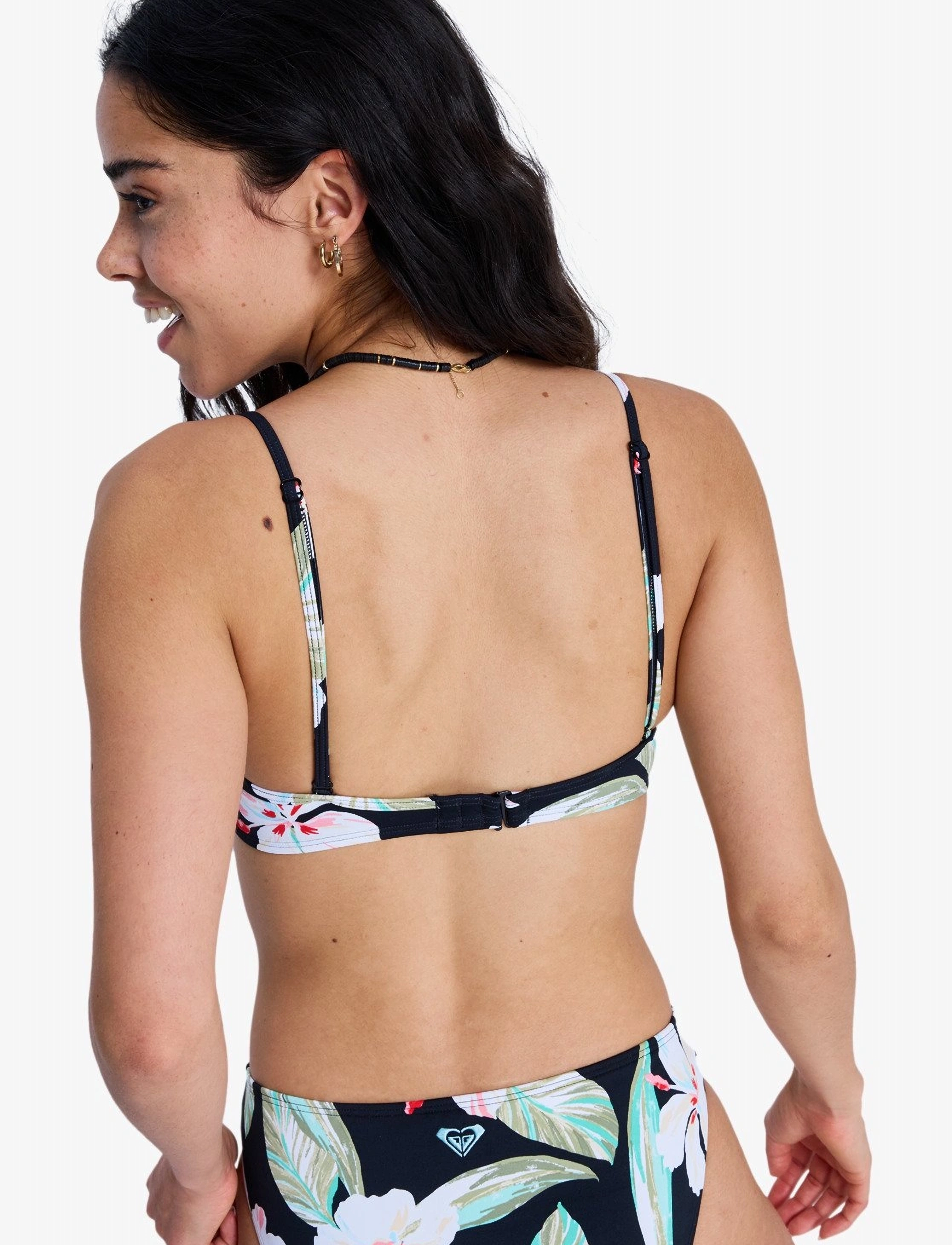 Roxy - PT ESSENTIALS WRAP BRA - sportlikud ujumisriided - anthracite spring charming - 4