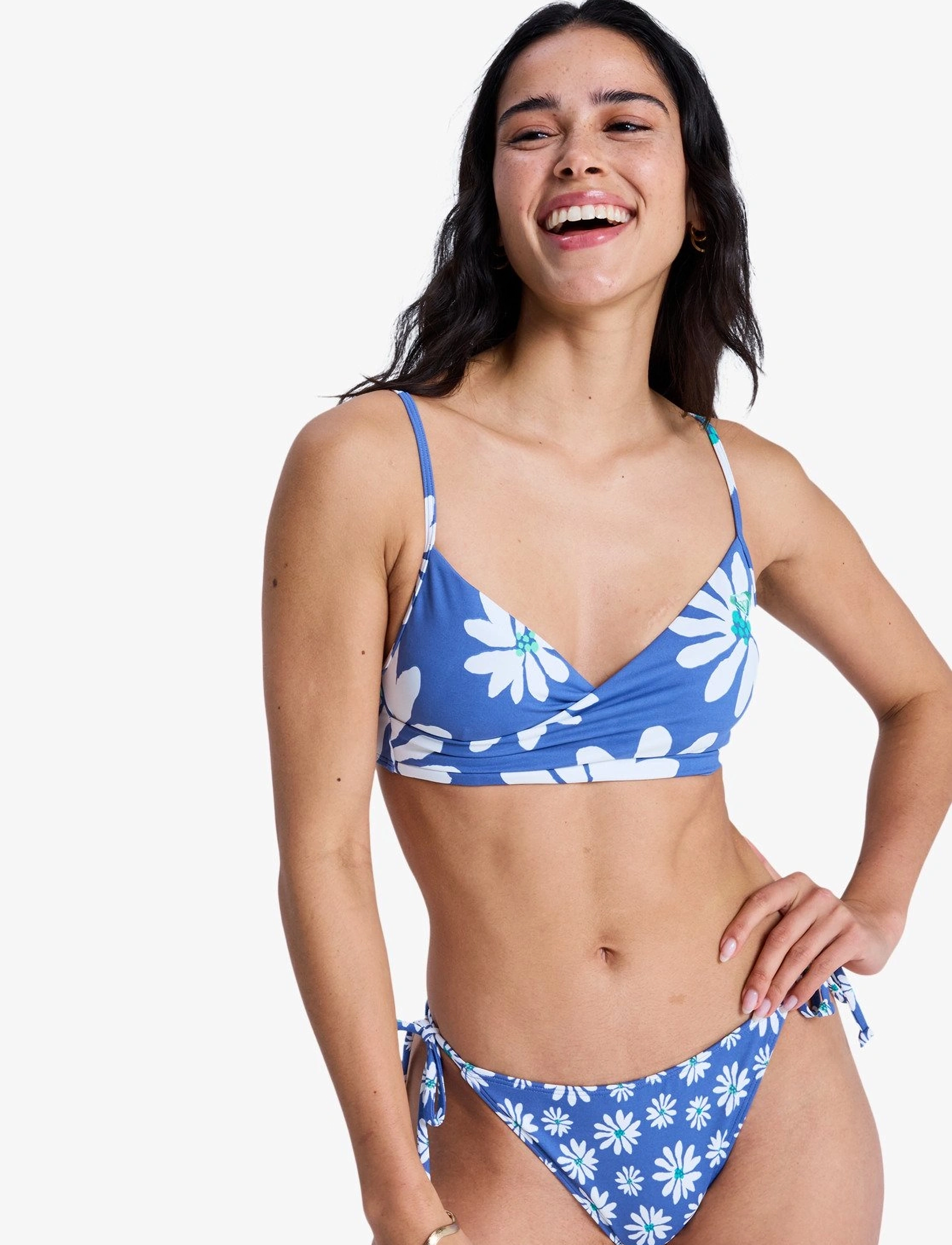 Roxy Pt Essentials Wrap Bra, L, Blue, Sport Badetøj > Sport Bikinis, Dame