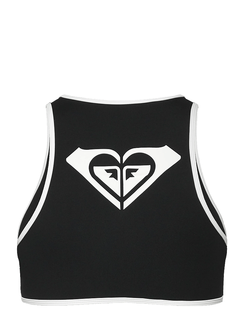Roxy - THE RETRO ESSENTIALS CROP TOP - sportsbadetøj - anthracite - 2